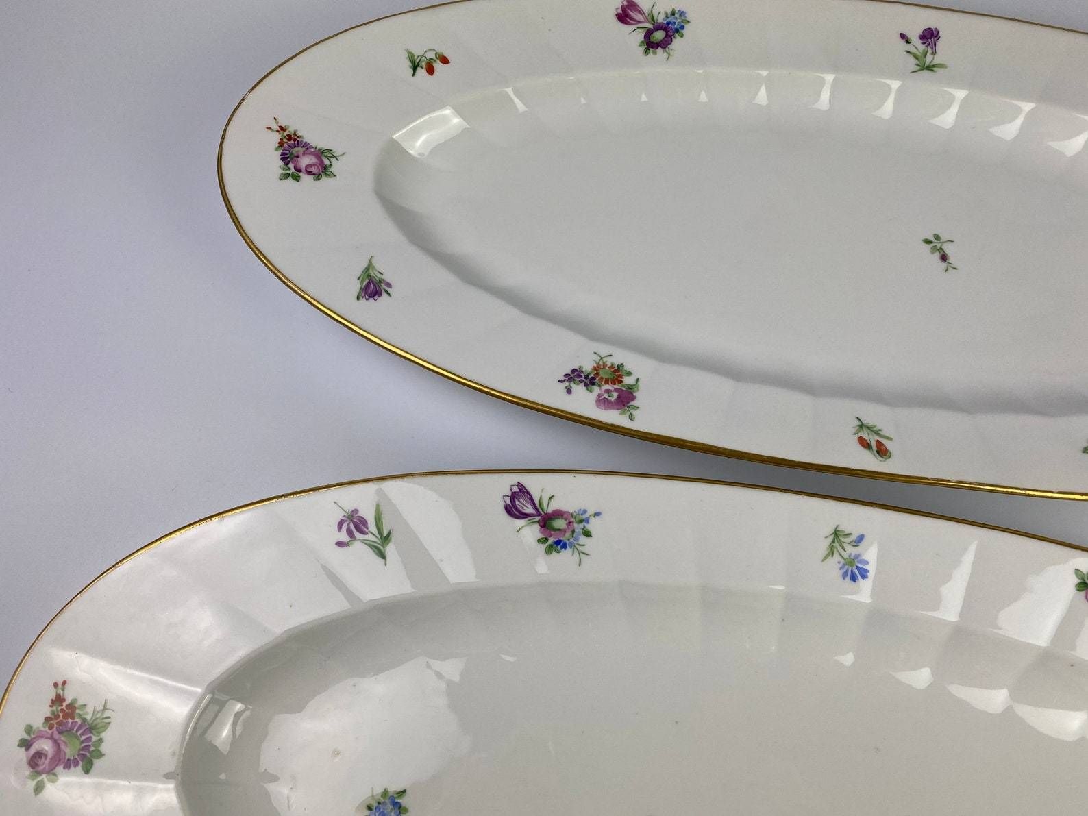 Pair Of Royal Copenhagen Extra Large Serving Seafood Fish Platters Scandinavian Porcelain From The Beginning Of The 20th Century photo furniture
