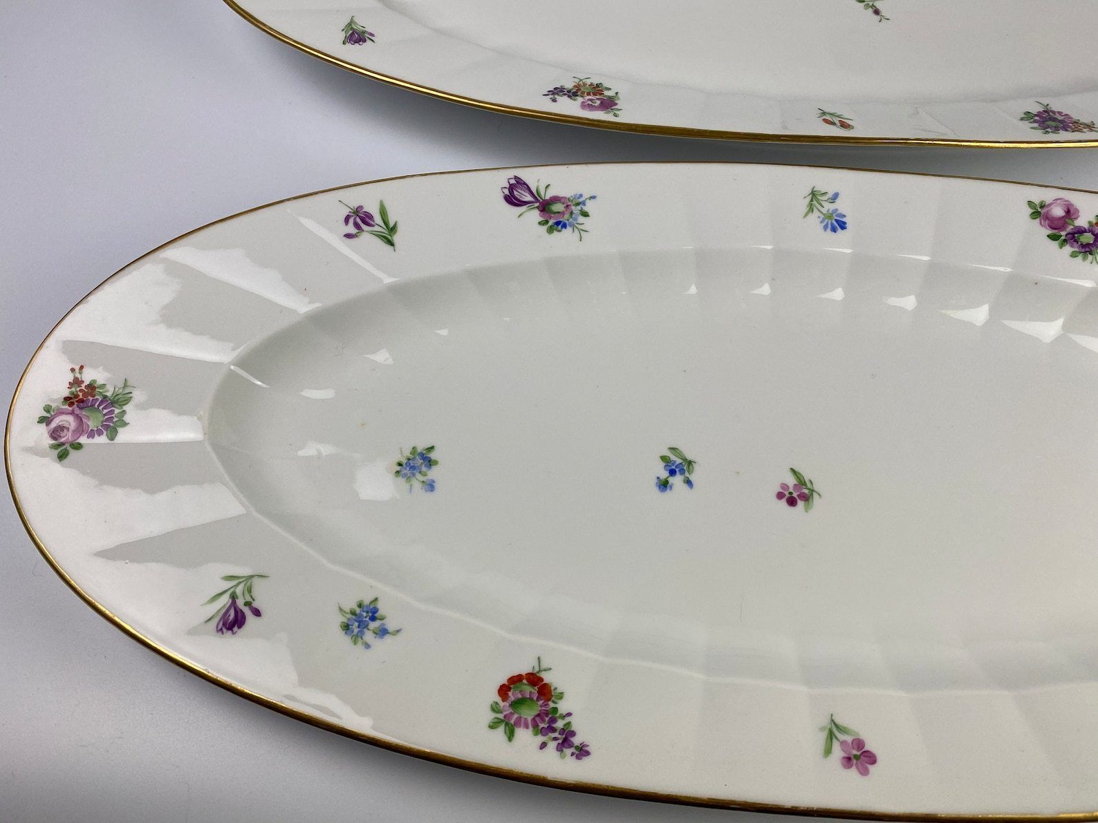 Pair Of Royal Copenhagen Extra Large Serving Seafood Fish Platters Scandinavian Porcelain From The Beginning Of The 20th Century photo Home Decor