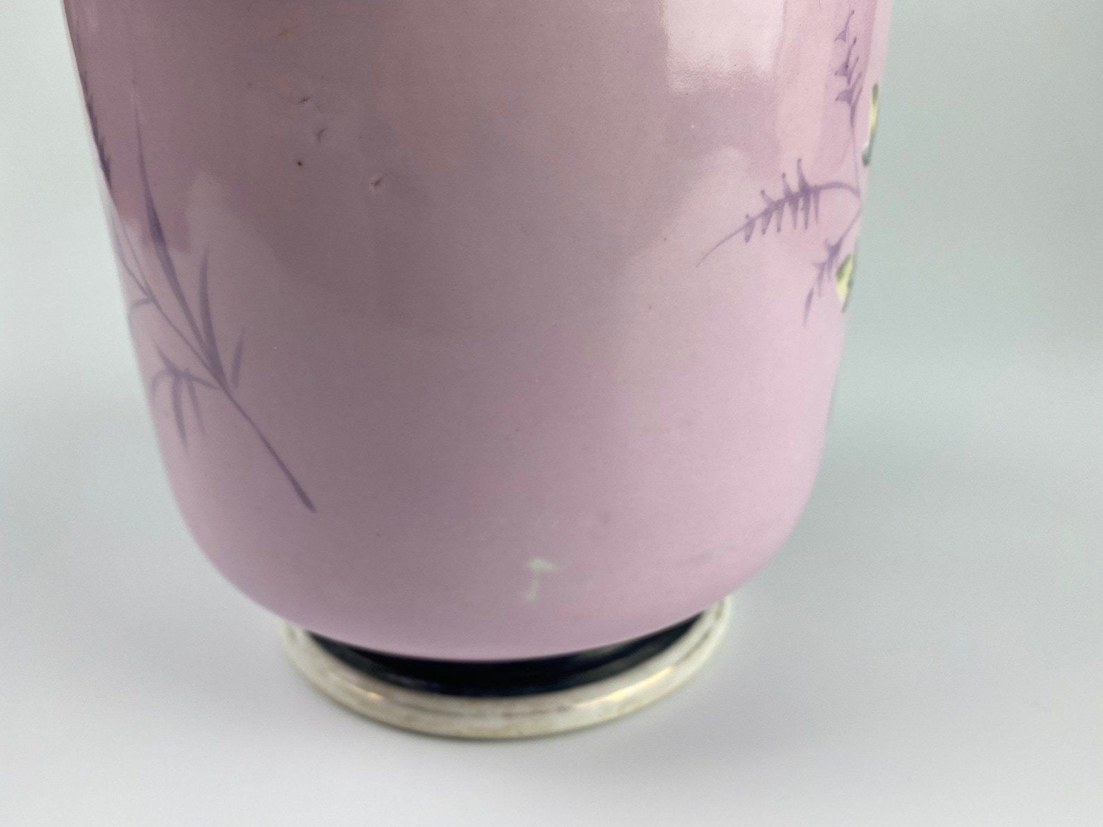 French Napoleon III Indoor Planter In Light Pink With Floral Motif 19th Century France photo vintage