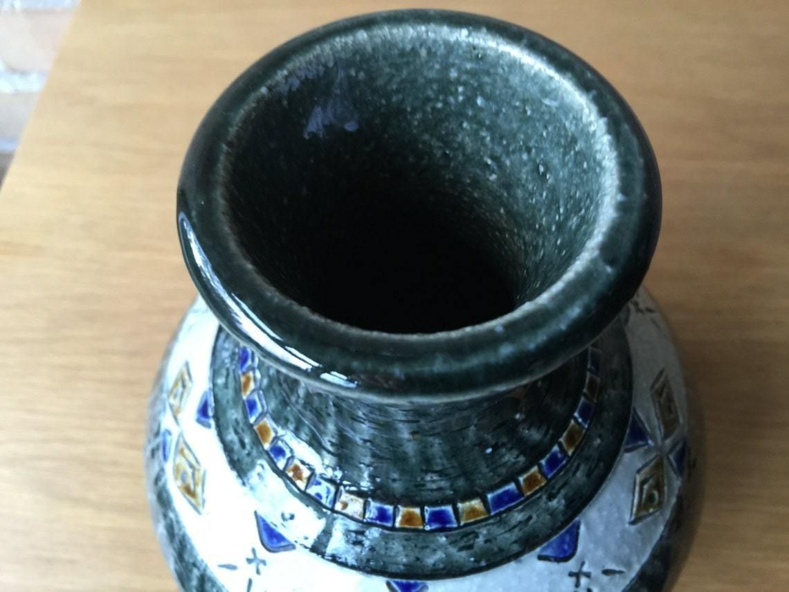 Chamotte Vase By Yngve Blixt, 1950s, For The Swedish Hoganas Mid Century Modern, Signed 1958 photo Home Decor