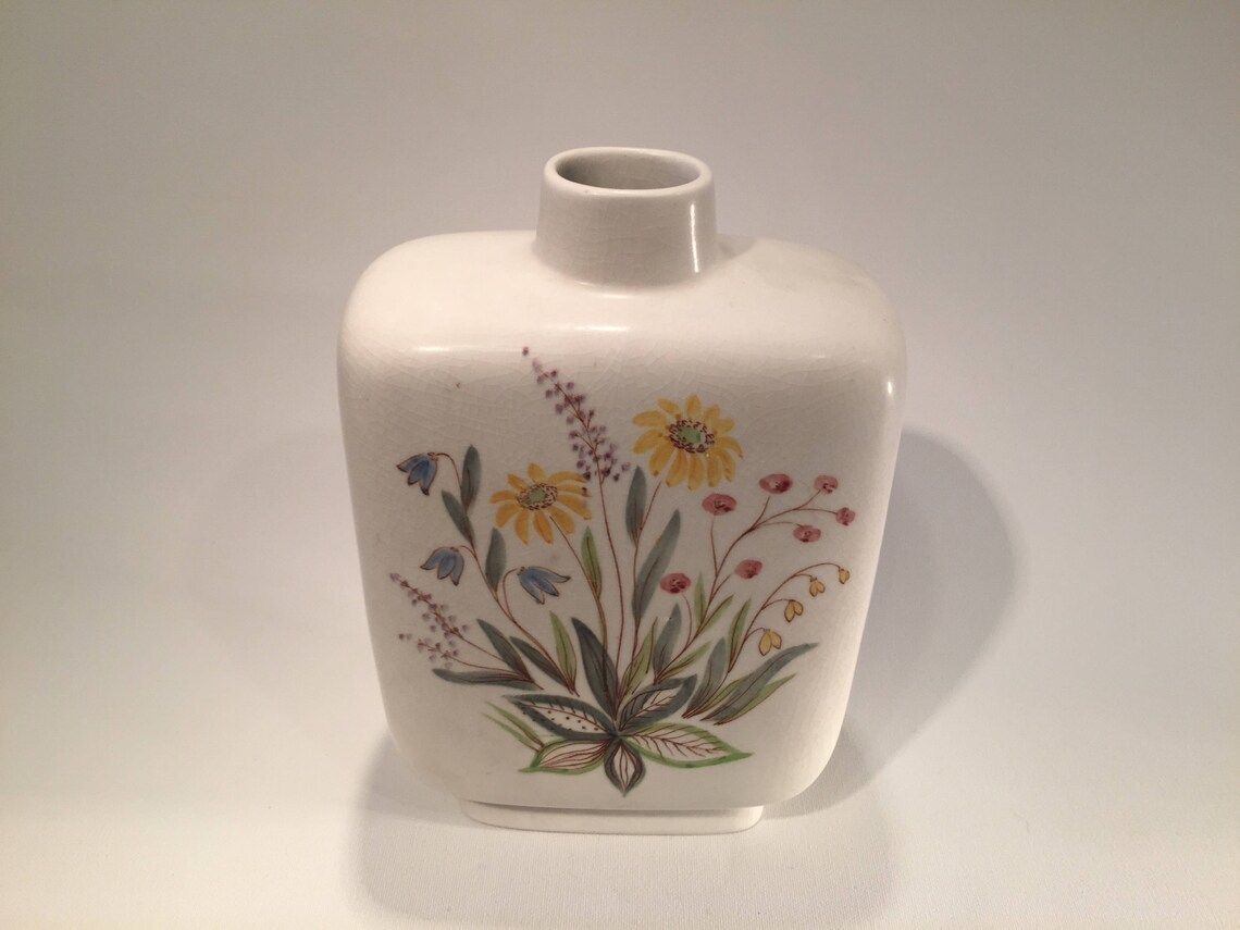 Rorstrand Vase With Flower Motif, By Lars Thorén, Scandinavian Mid Century Modern, 1950s From Sweden photo 154.0
