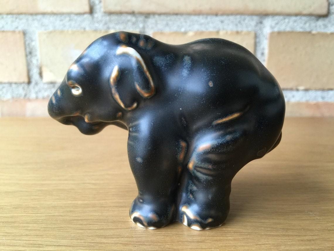 Elephant Calf Figurine By Jeanne Grut For Royal Copenhagen, Form Number 22741, Factory First, Scandinavian Mid Century Modern