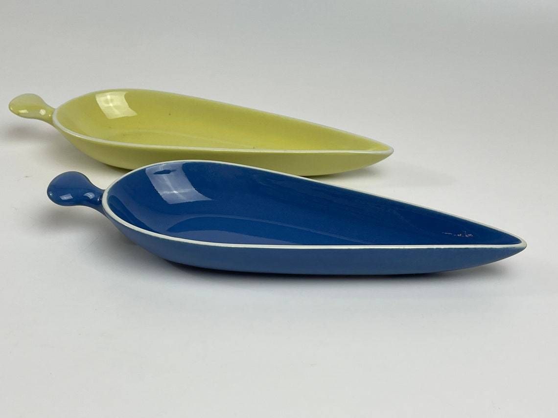 Pair Of Serving Trays “Gefyr” By Stig Lindberg For Porcelain Factory Gustavsberg In The 1950s   Scandinavian Mid Century Modern