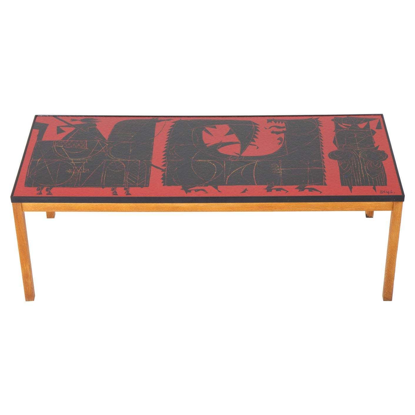 Scandinavian Coffee Table By Stig Lindberg & David Rosén For Nordiska Kompaniet
