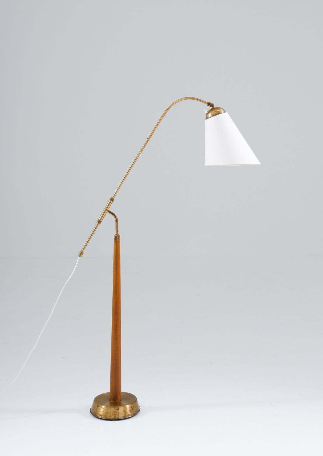 Midcentury Floor Lamp By Ystad Metall, 1940s, Sweden photo for sale