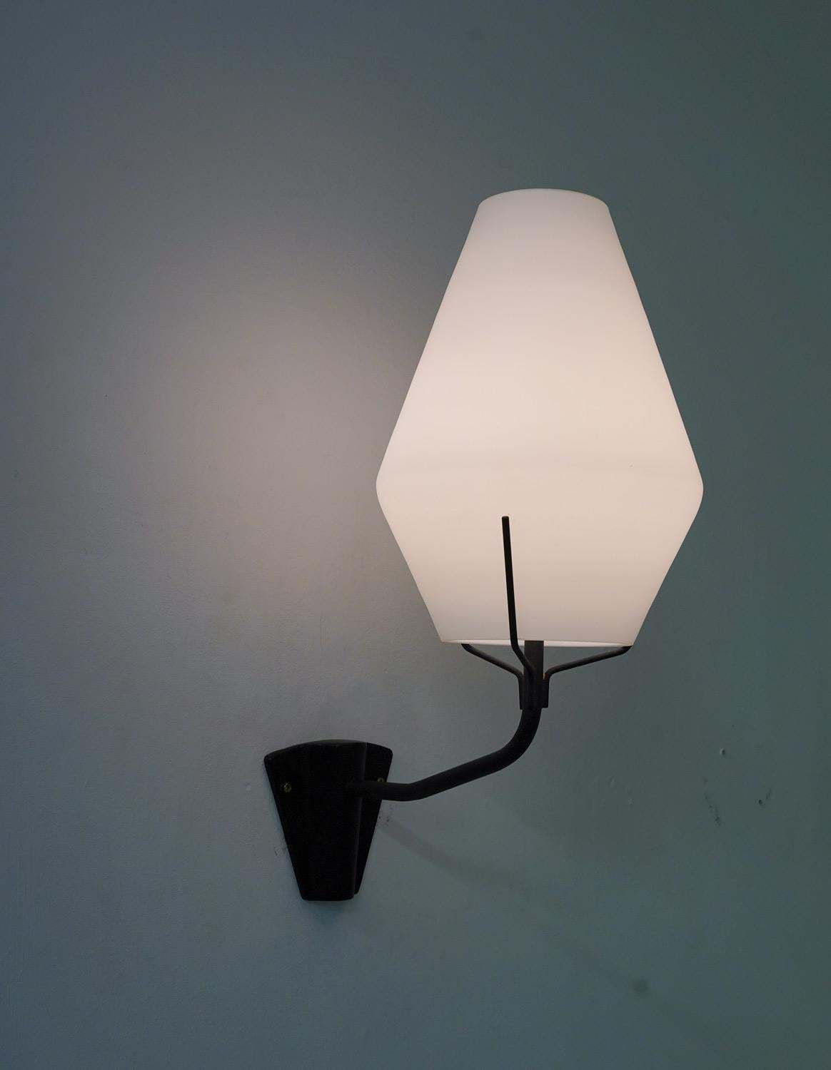 Swedish Midcentury Wall Lamps In Metal And Glass By Asea photo buy