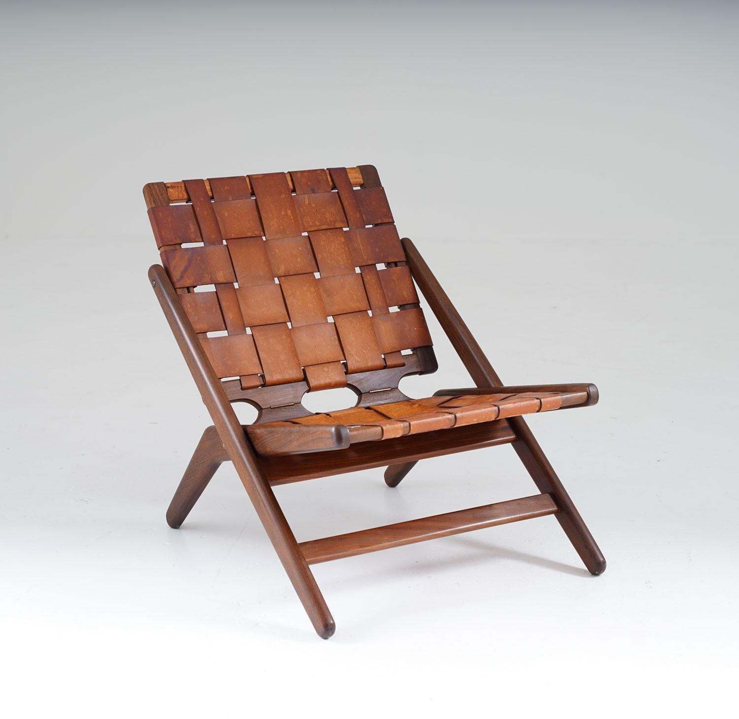 Danish Easy Chair By Arne Hovmand Olsen In Leather And Walnut photo furniture