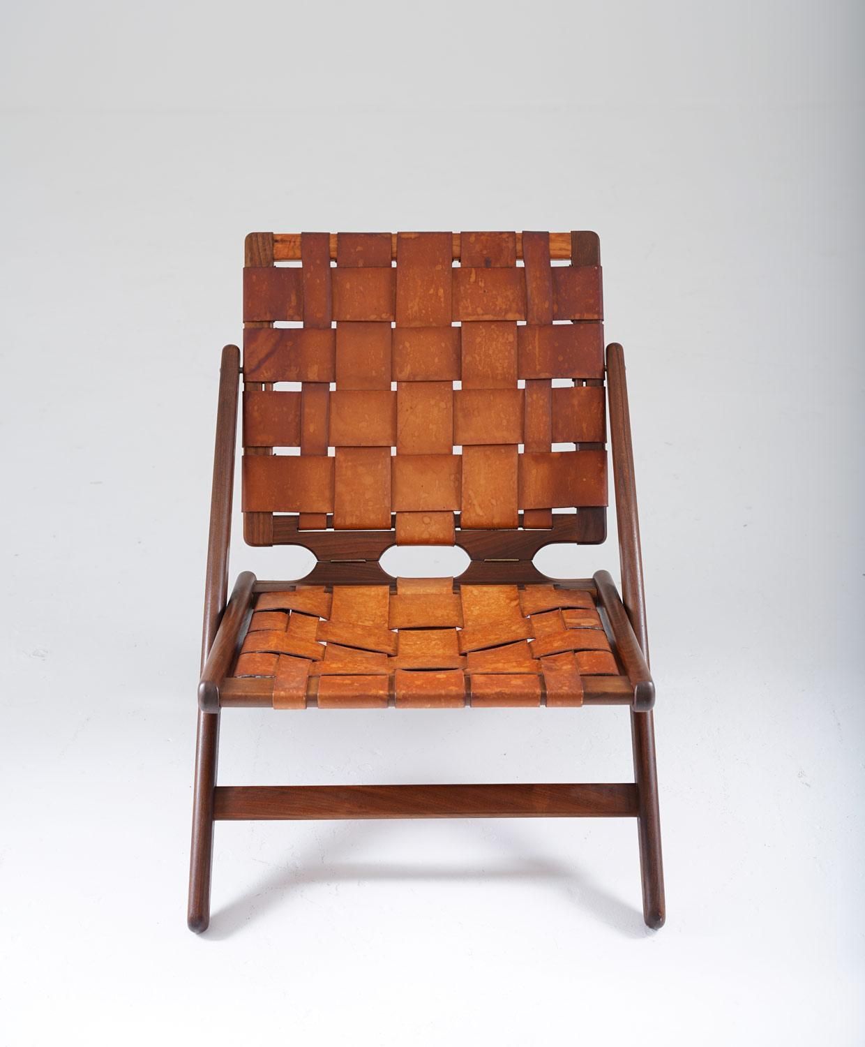 Danish Easy Chair By Arne Hovmand Olsen In Leather And Walnut photo 4895.0