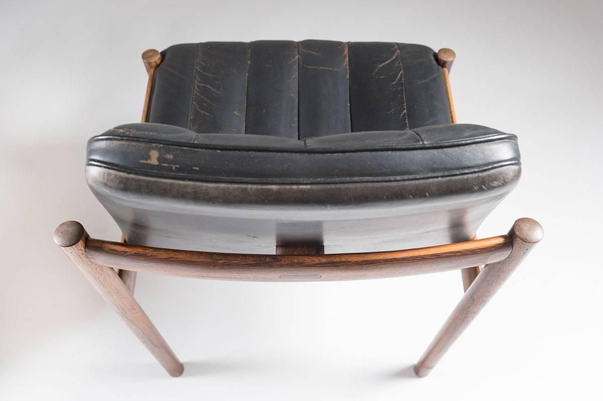 Pair Of Scandinavian Easy Chairs In Rosewood And Leather By Sven Ivar Dysthe photo 1780.0