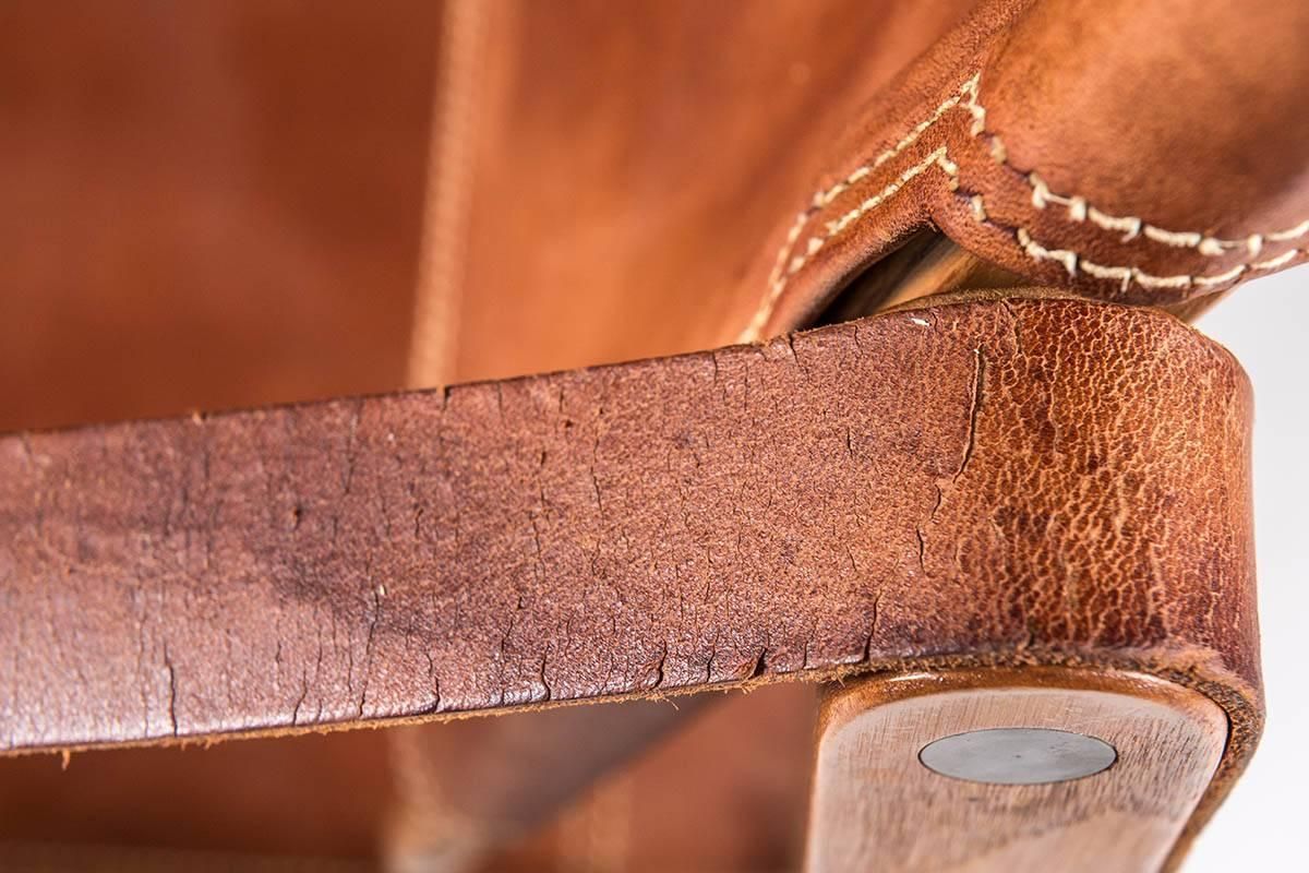 Safari Chair By Kaare Klindt In Cognac Leather photo vintage