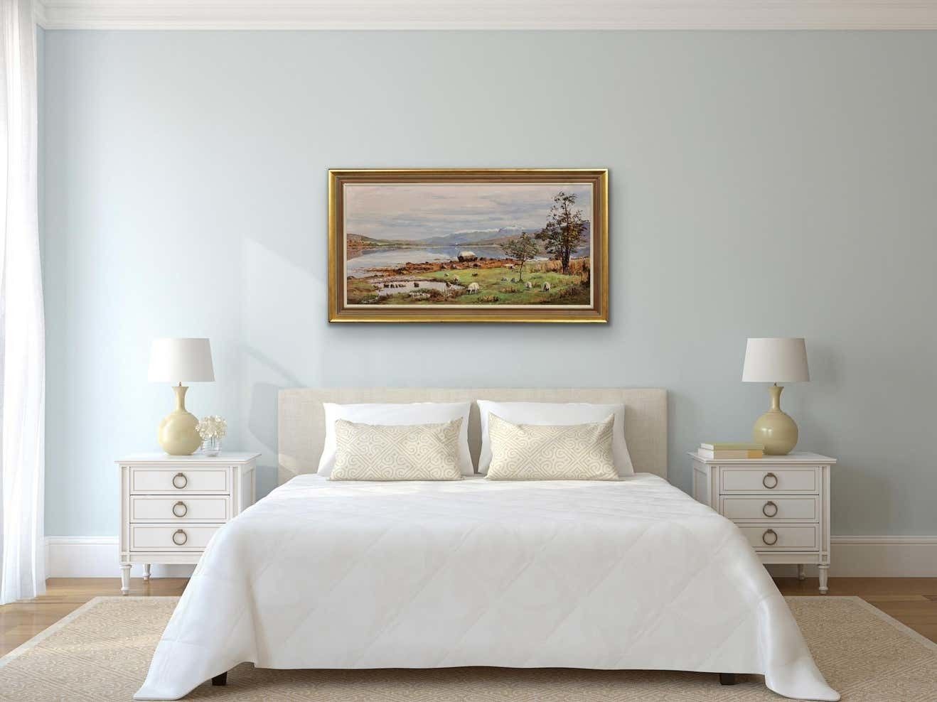 photo buy Nancy Bailey 1913 To 2012. Cornish Artist. Ben Nevis From Loch Eil, 1978. Scotland. 1970s Vintage Framed Impasto Scottish Landscape Oil Painting.