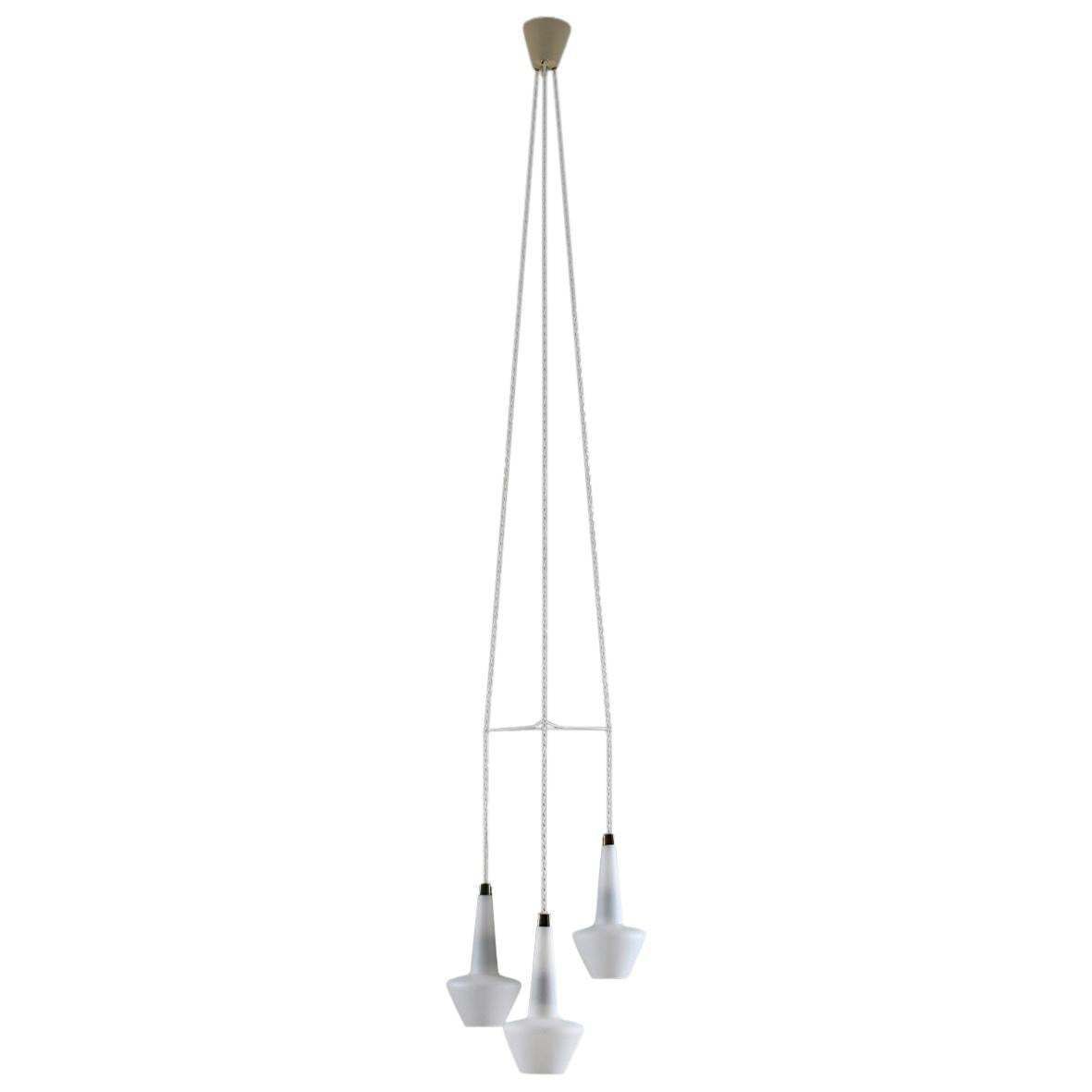 Scandinavian Midcentury Pendant T272 In Opaline Glass By Hans Agne Jakobsson