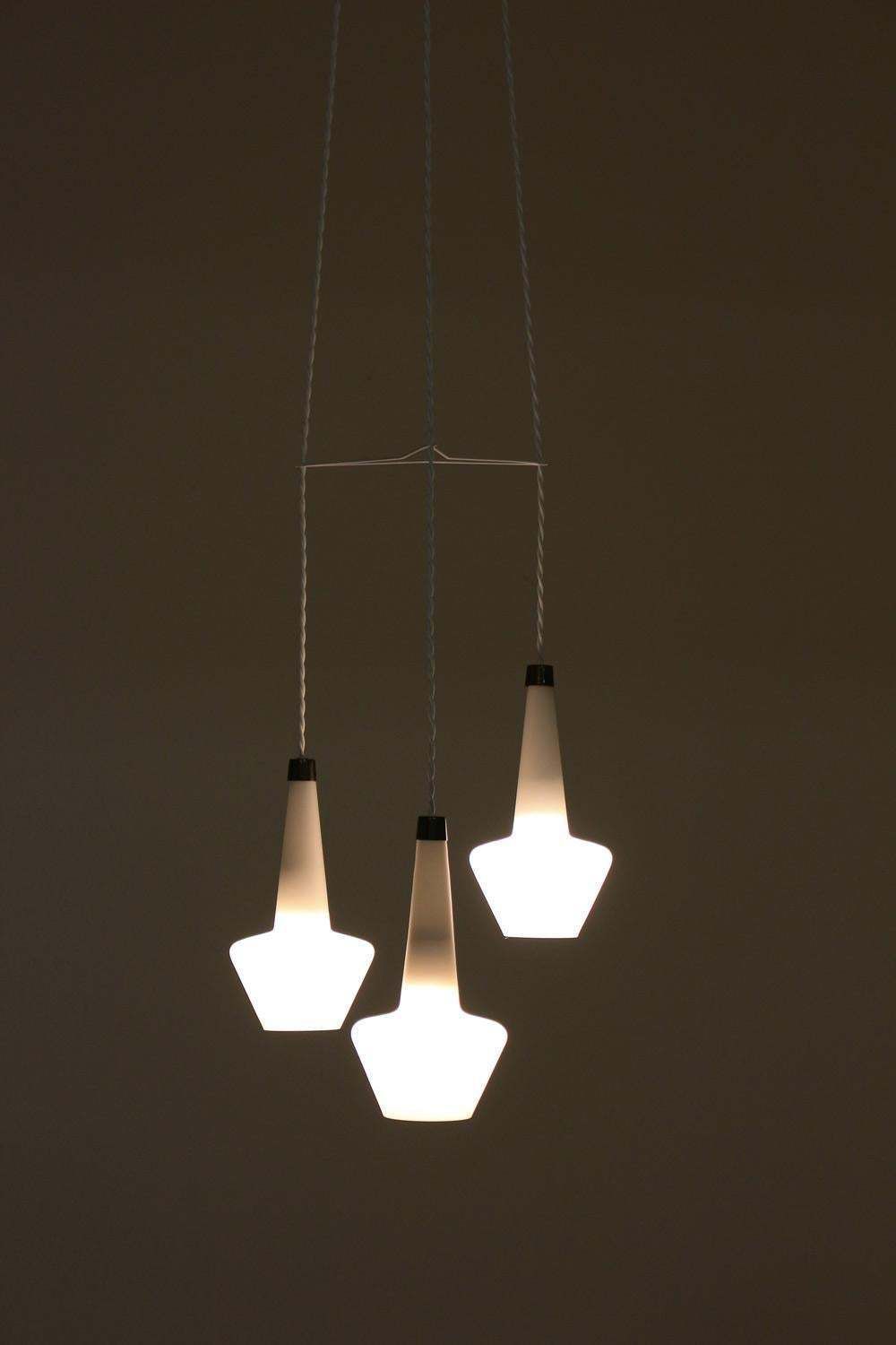 Scandinavian Midcentury Pendant T272 In Opaline Glass By Hans Agne Jakobsson photo Lighting