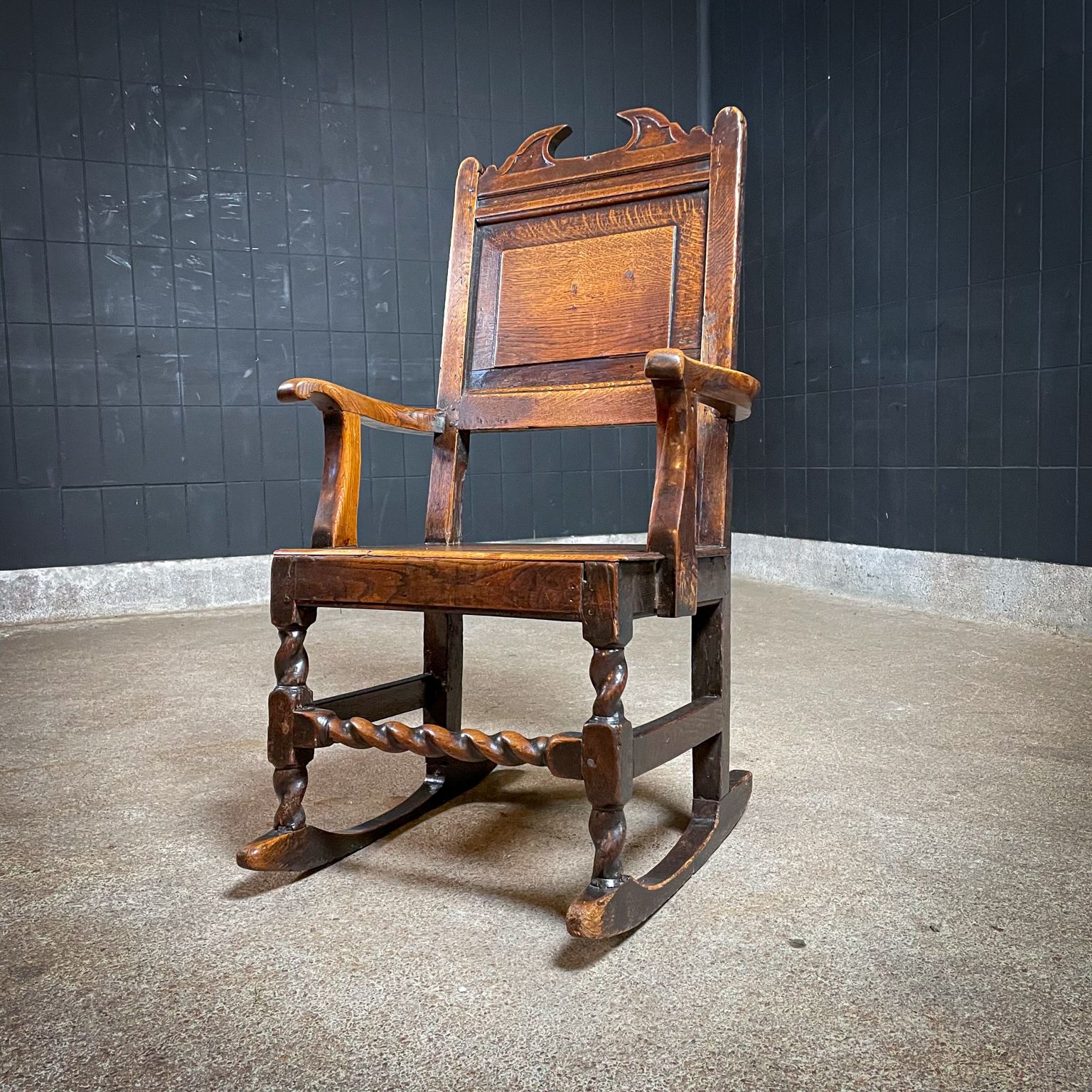 200 Year Old Antique Wabi Sabi Rocking Chair photo for sale
