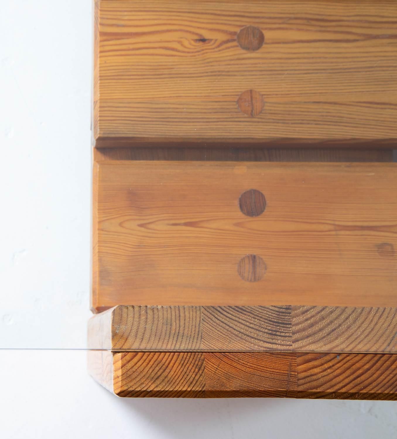 photo for sale Scandinavian Coffee Table In Pine And Glass By Sven Larsson