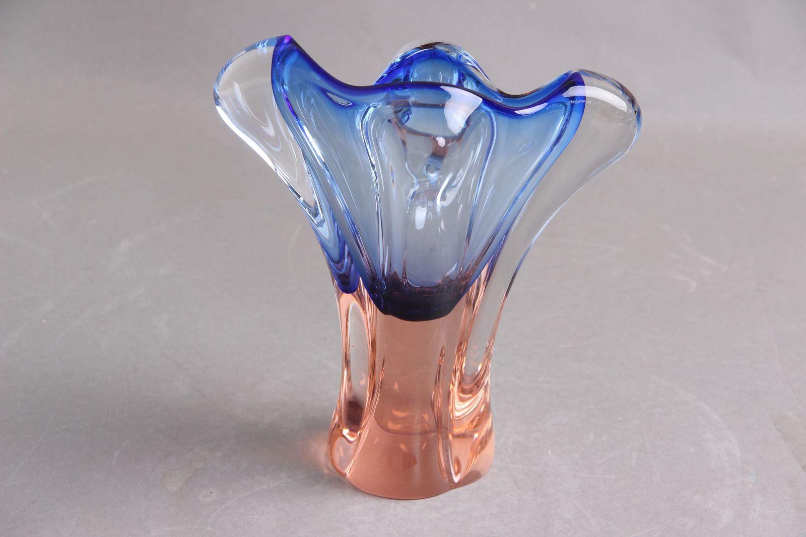 Beautiful Stained Glass Art, Vase, European Glass Art 1960s Josef Hospodka photo vintage