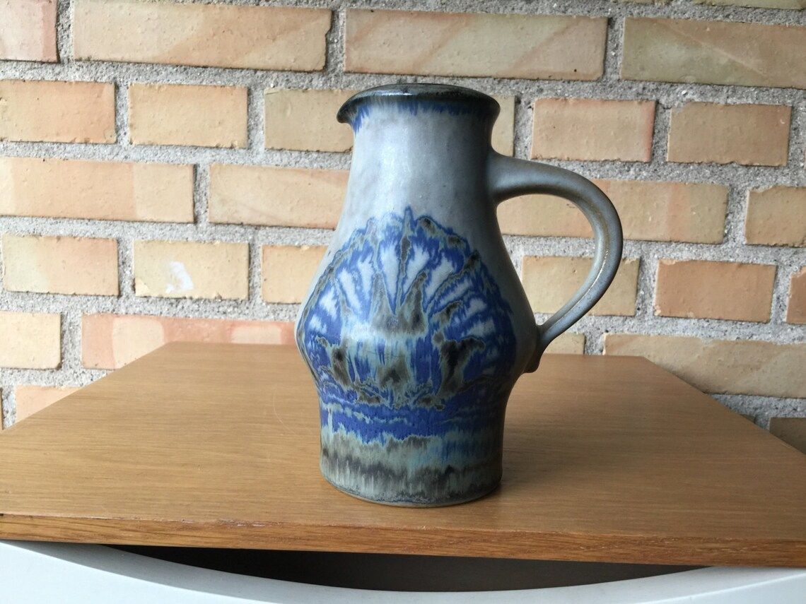 Pitcher Designed By Marianne Starck For Michael Andersen And Son, 1960s, Danish Design Mid Century Modern, Scandinavian Space Age Pottery photo for sale