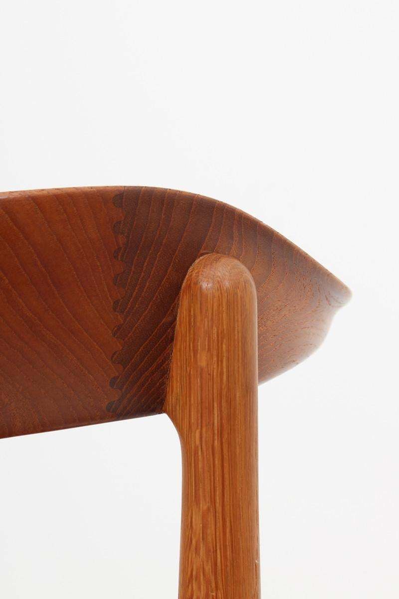 Furniture Set Of Eight Danish Dining Chairs "Cowhorn Chair" By Knud Faerch photo
