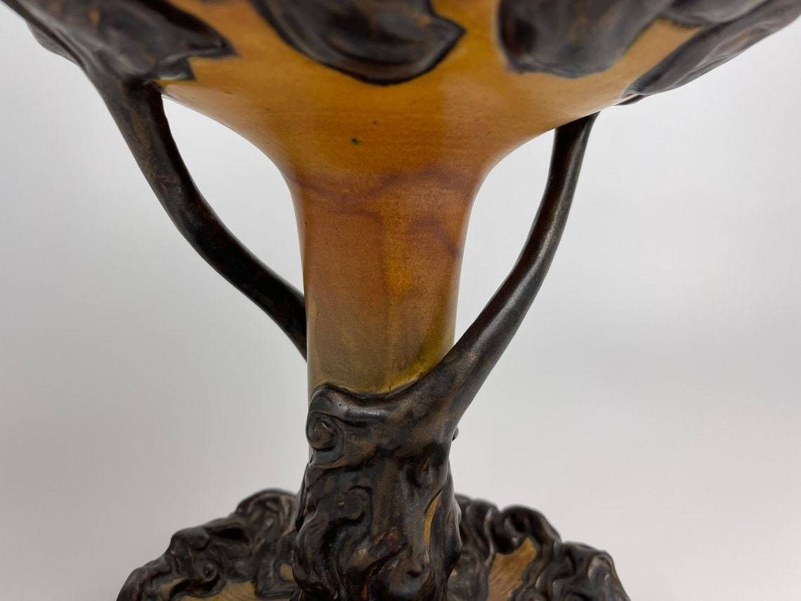Art Nouveau Footed Bowl By Axel Jensen For P. Ipsen's Enke, Danish Design From The 1st Half Of The 20th Century photo furniture