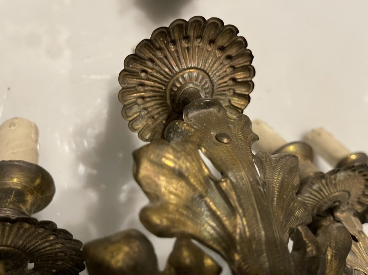 Italian Gold Gilded Tole Sconces Set Of 2 photo vinterior