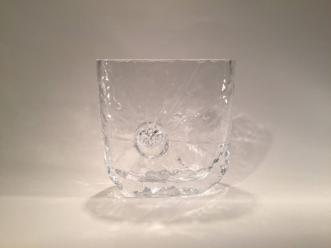Glass Vase By Rune Strand, Sunburst, For The Swedish Sea Glassworks, Scandinavian Space Age Interior Decor In The 1970s photo Home Decor
