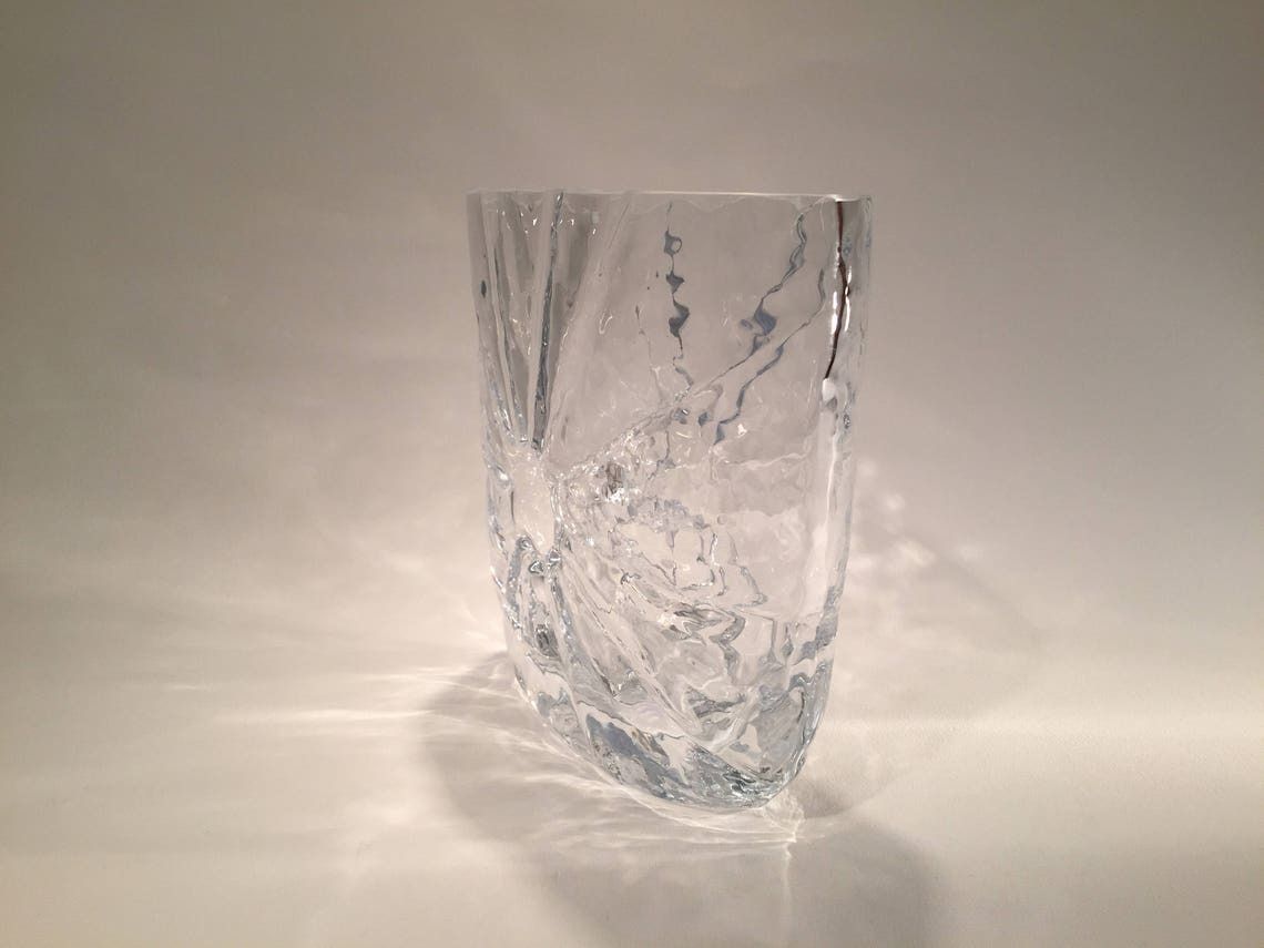 Glass Vase By Rune Strand, Sunburst, For The Swedish Sea Glassworks, Scandinavian Space Age Interior Decor In The 1970s photo 110.0