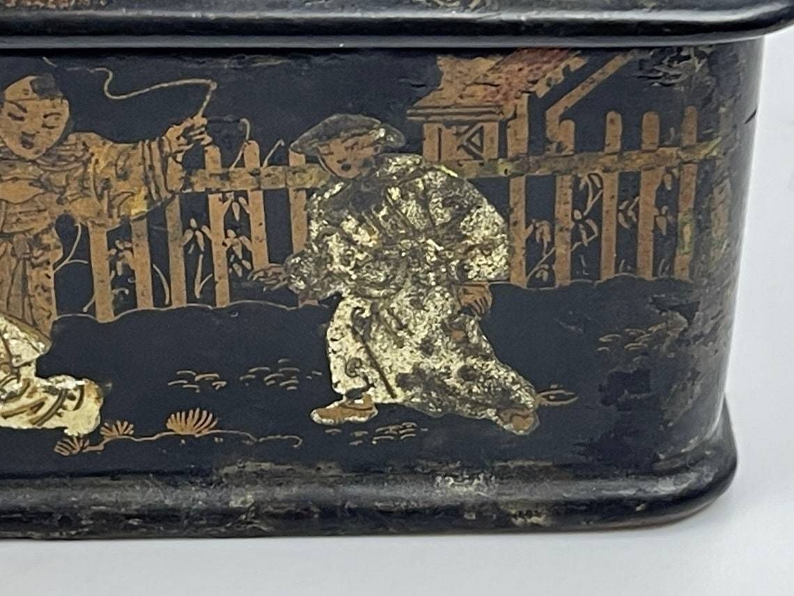 Chinese Antique Lacquer Money Box  Piggy Bank Beautiful Motifs photo buy