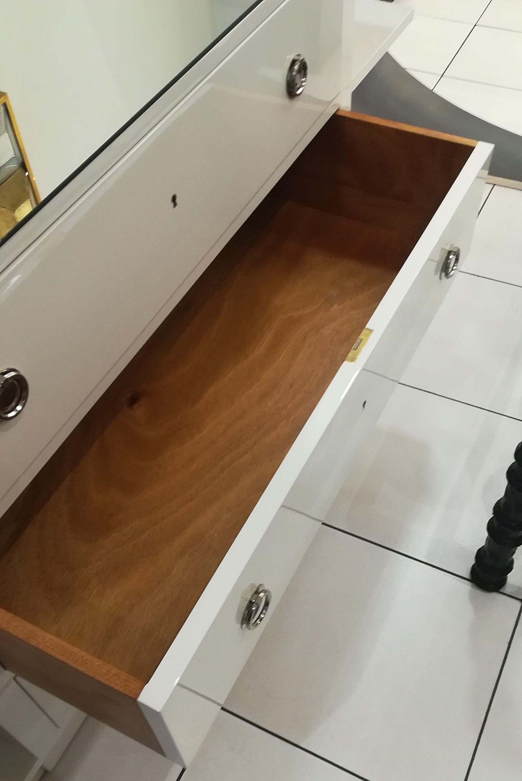 Chest Of Drawers In White Lacquered Wood, Circa 1970 photo Furniture