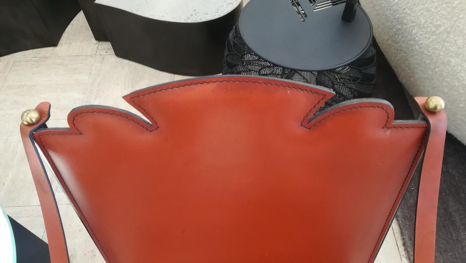 2991.0 Armchair In Leather And Metal In The Taste Of Poillerat photo