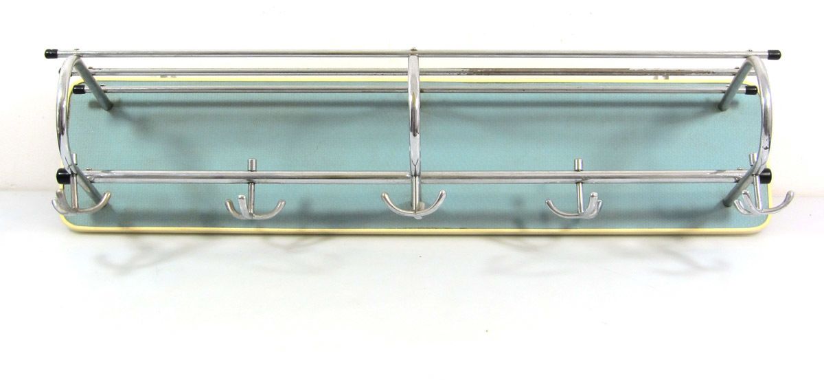 Blauwe Vintage Design Kapstok Uit De Jaren Vijftig photo furniture