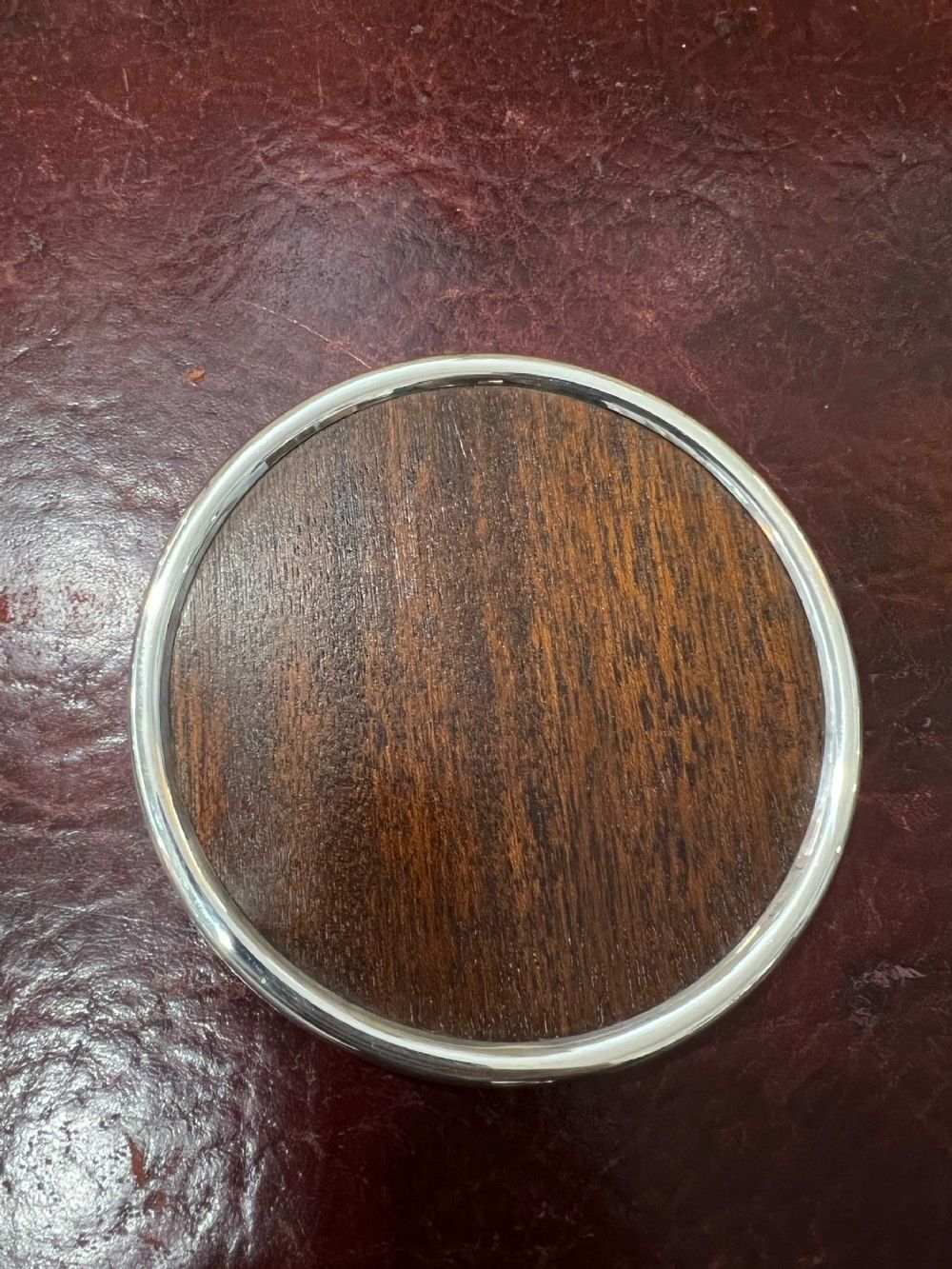 Mappin & Webb Pair Of Sterling Silver Rimmed Wine/Tumbler Glass Coasters photo for sale