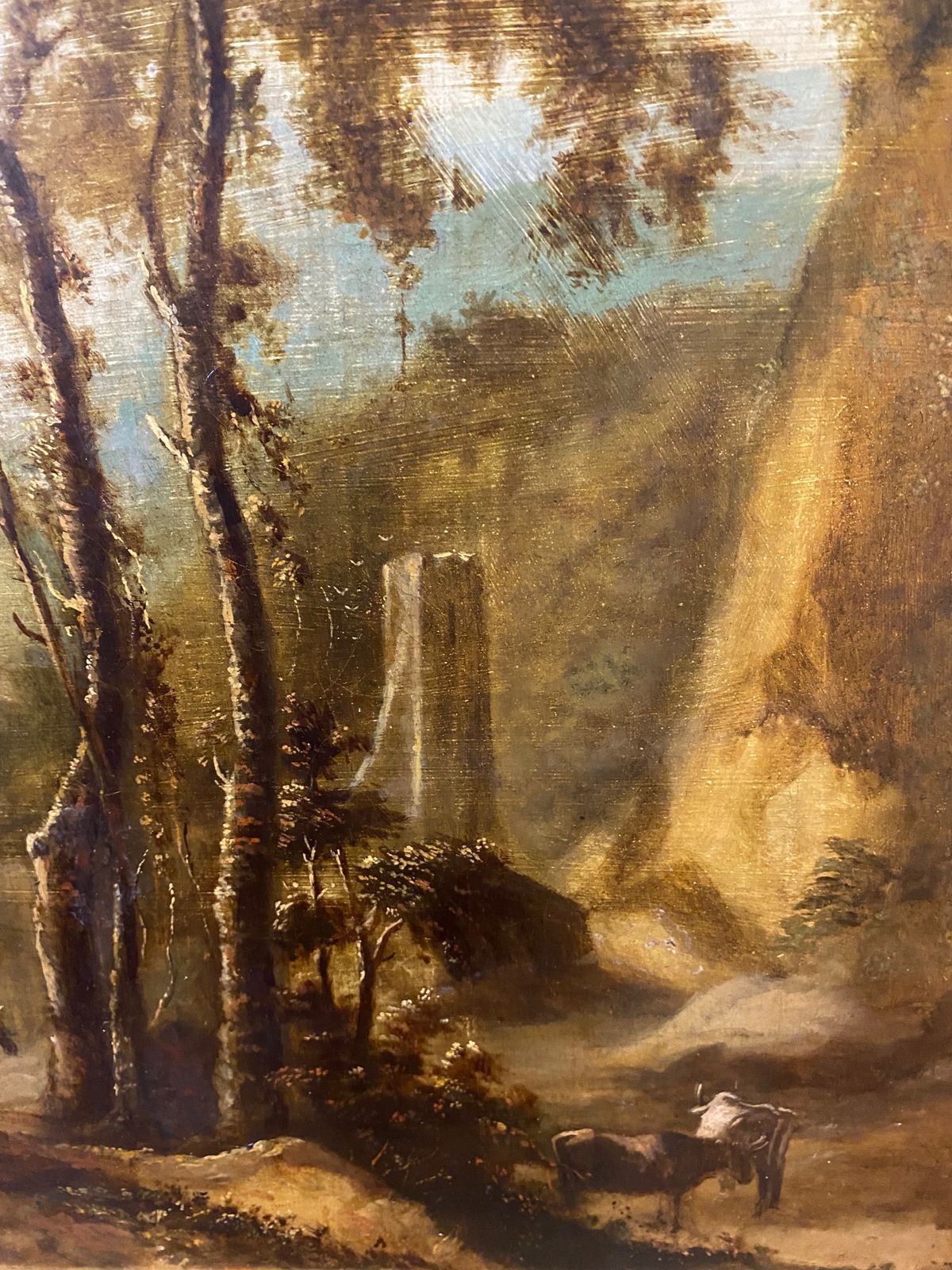Travellers In A Wooded Landscape Dutch 18th Century Oil Painting On Canvas photo Art