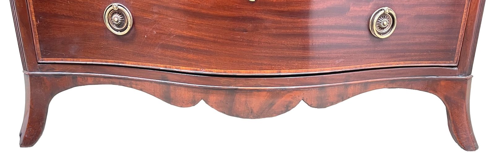 18th Century Georgian English Mahogany Serpentine Chest Of Drawers (England, Circa 1770) photo vinterior