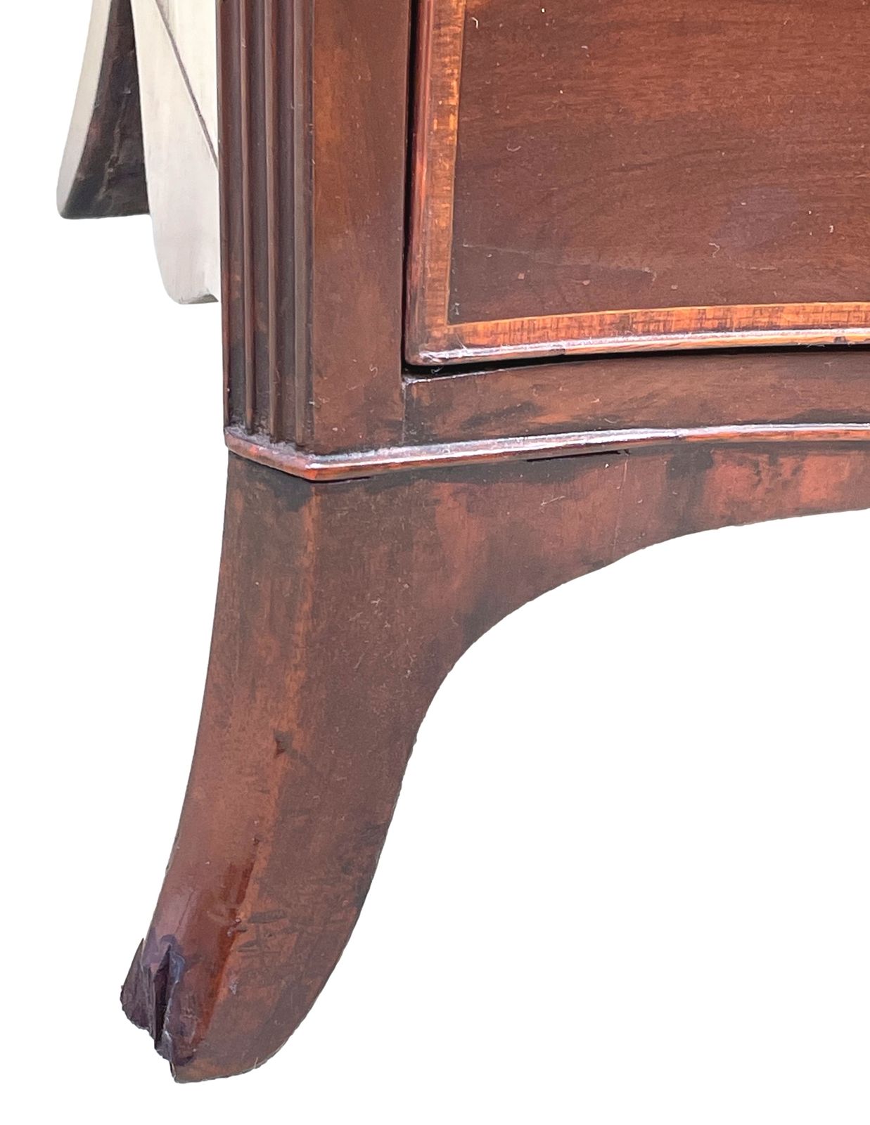 Furniture 18th Century Georgian English Mahogany Serpentine Chest Of Drawers (England, Circa 1770) photo