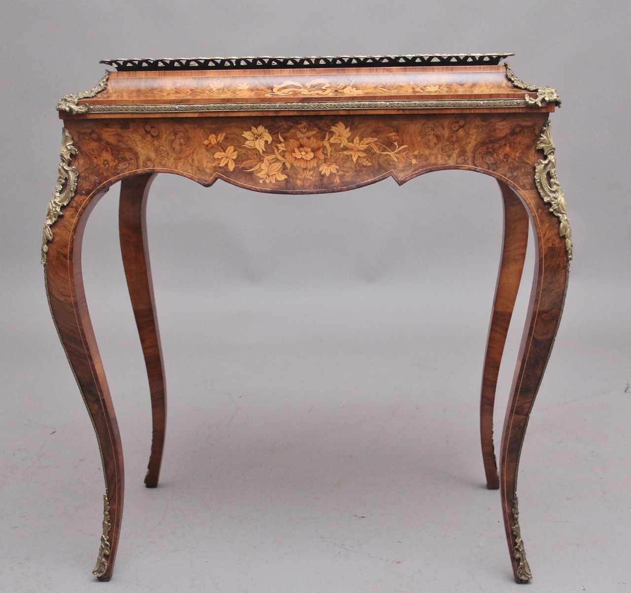 photo for sale 19th Century Burr Walnut And Marquetry Jardiniere
