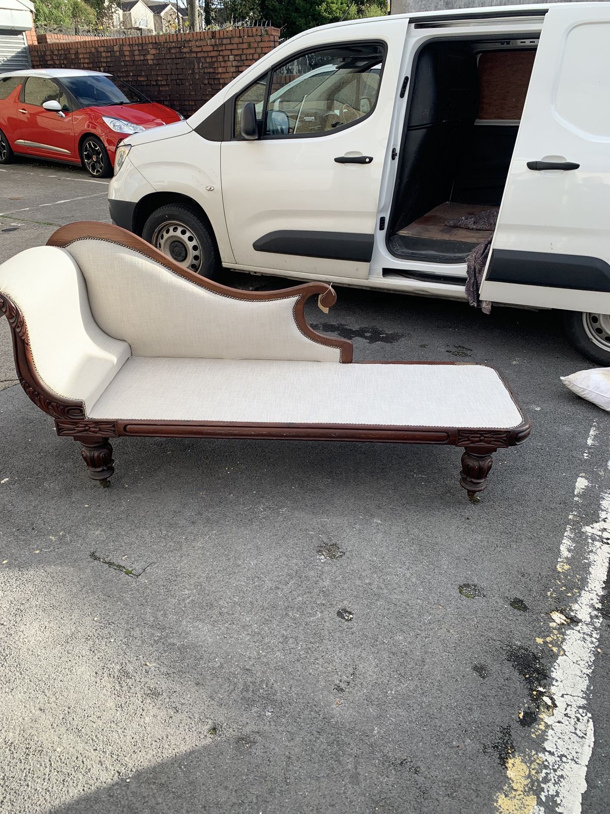 A Country House Regency Mahogany Chaise Lounge photo for sale