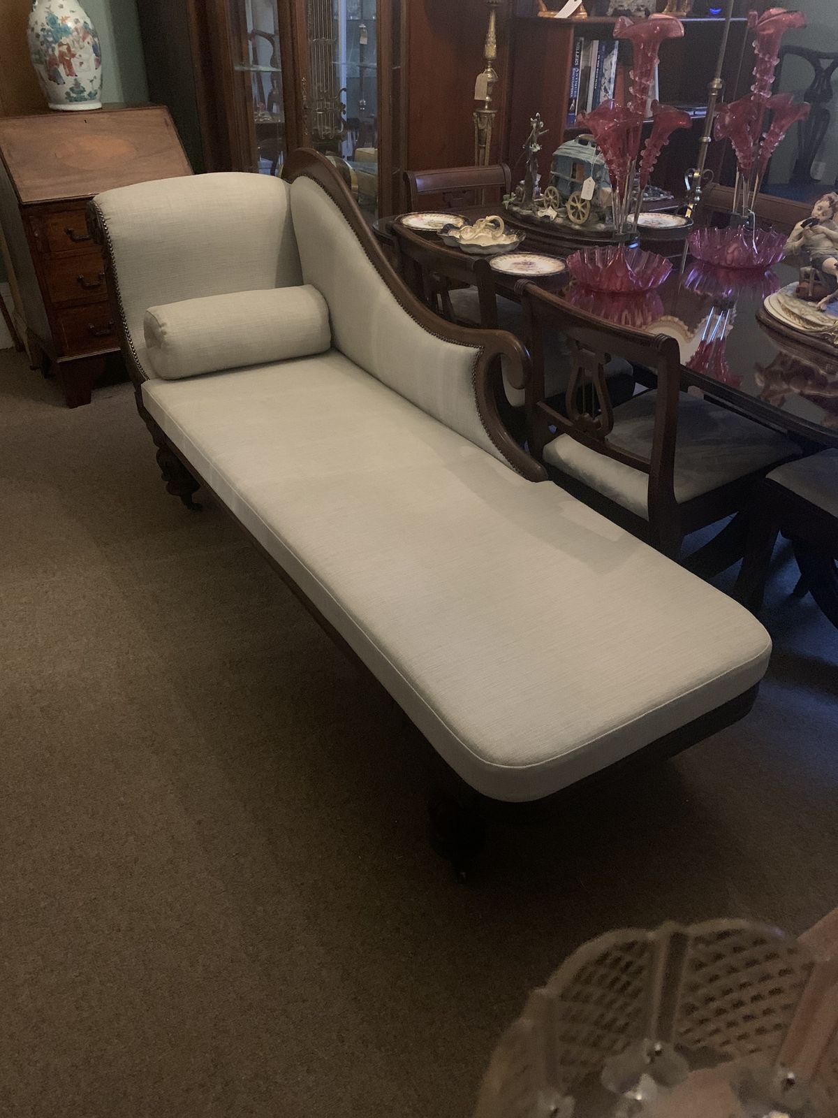 A Country House Regency Mahogany Chaise Lounge