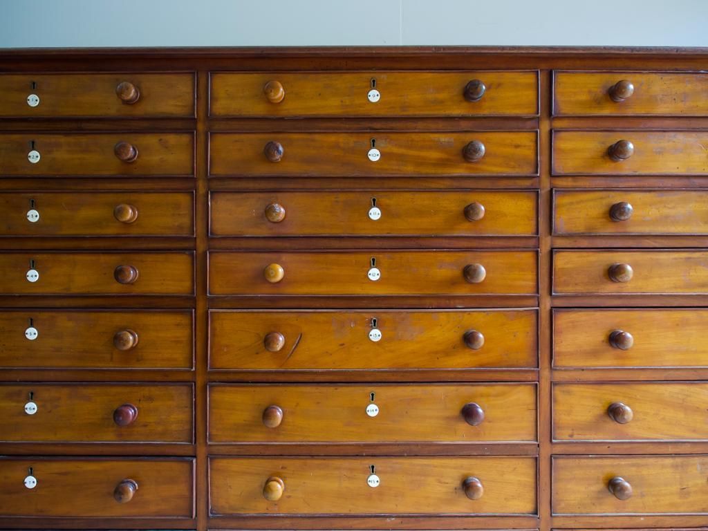 An Exceptional Antique Victorian Flame Mahogany Collectors Specimen Cabinet Drawers From The Hope Department Oxford University Circa 1860. photo buy