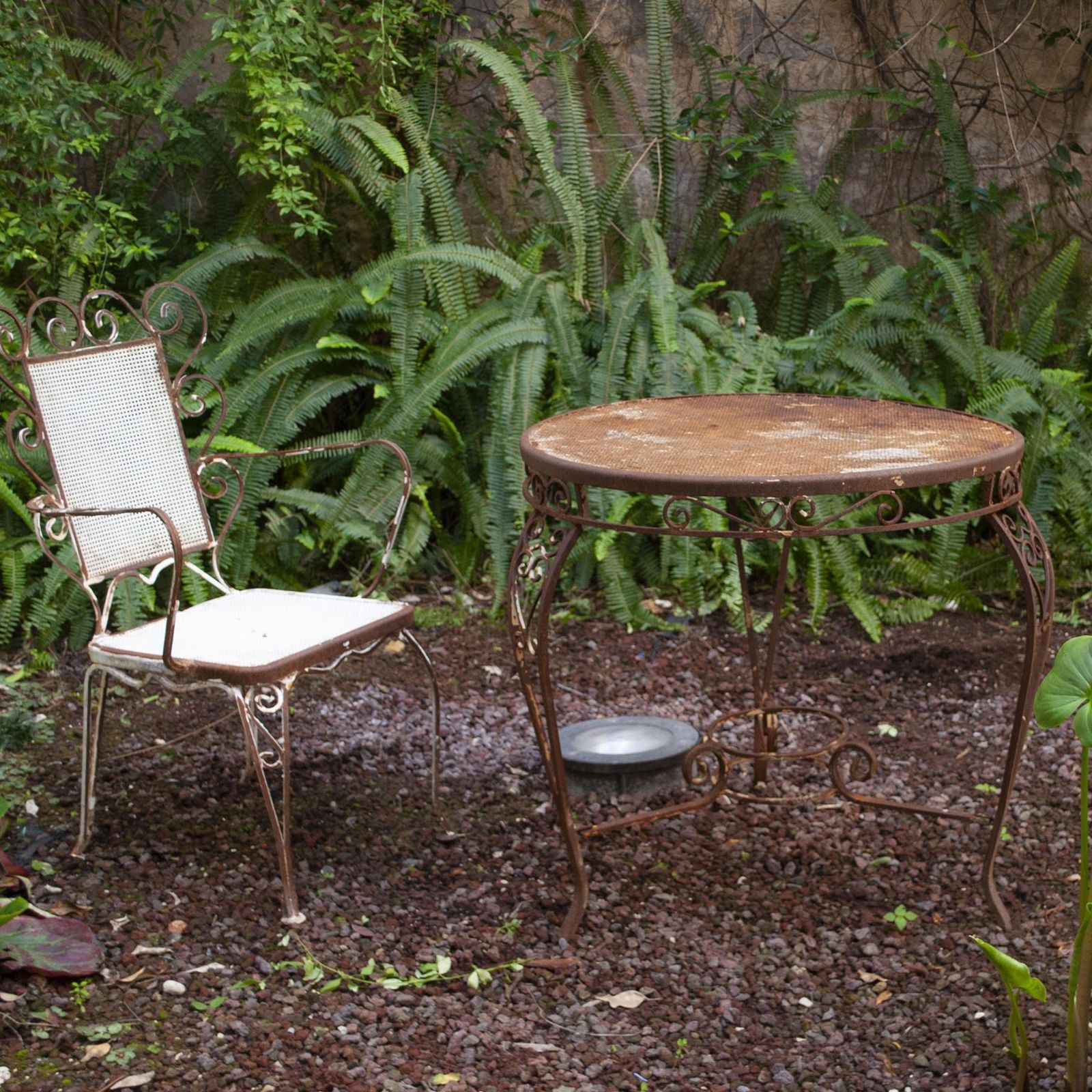 Wrought Iron Garden Side Table From The 1950s Casa E Giardino photo furniture