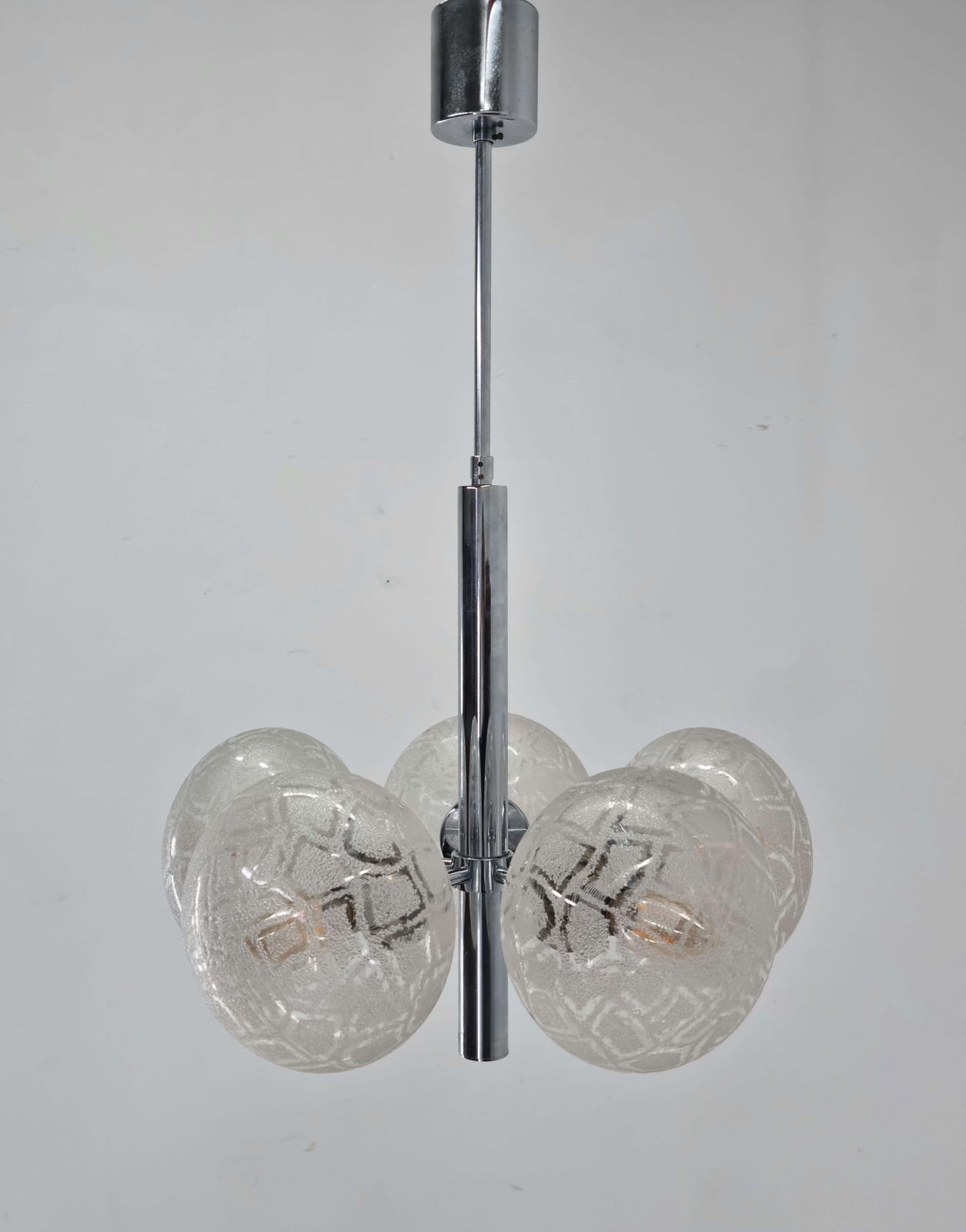 photo for sale Midcentury Rare Chandelier Sputnik Hustadt Leuchten, Germany, 1970s