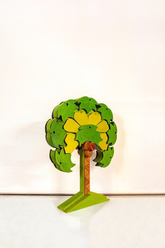 Tribute To Depero Lacquered Wood Sculpture By Legnomagia Perugia, 1980s photo for sale