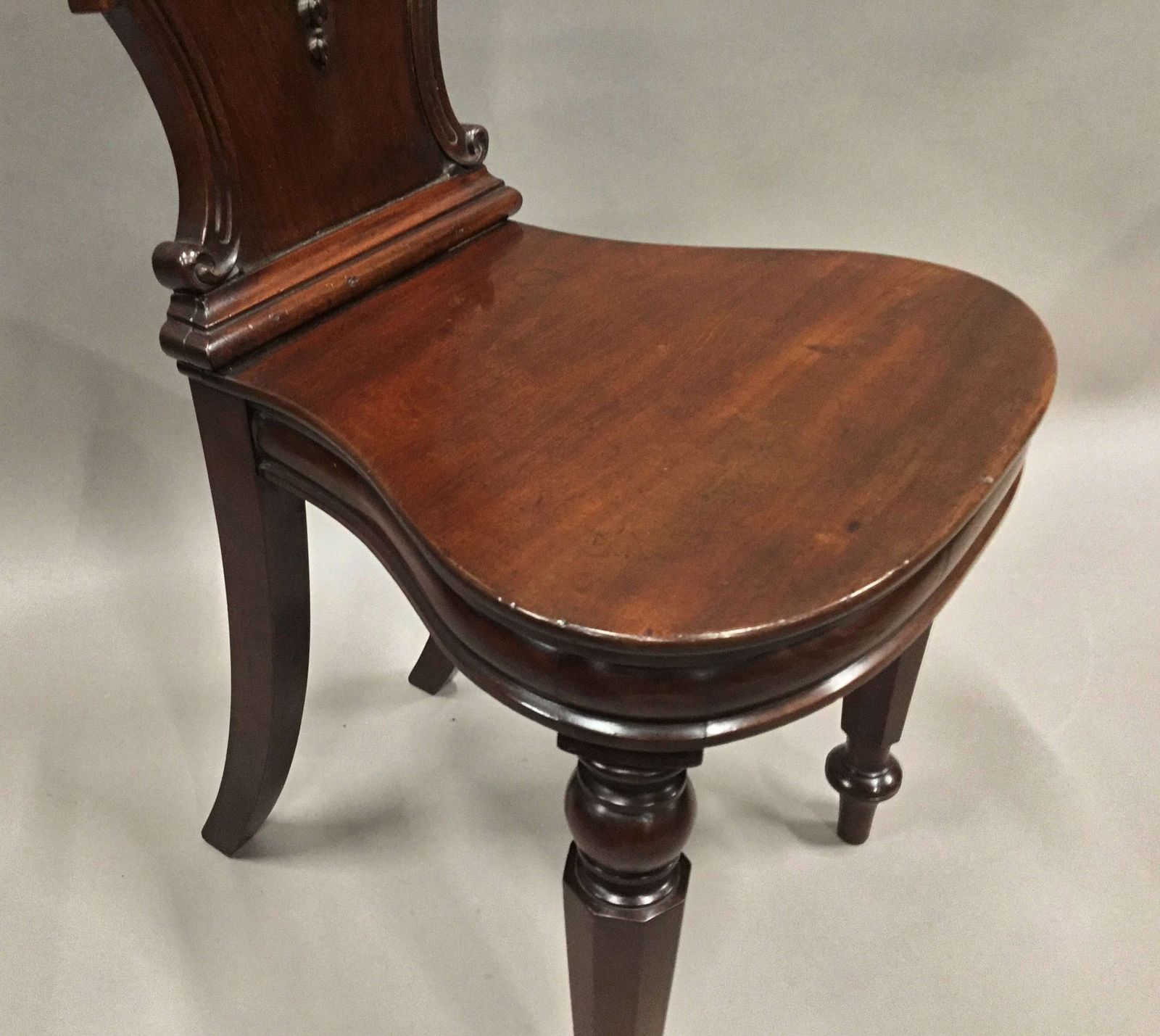 photo for sale Good Quality George IV Substantial Pair Of Mahogany Hall Chairs