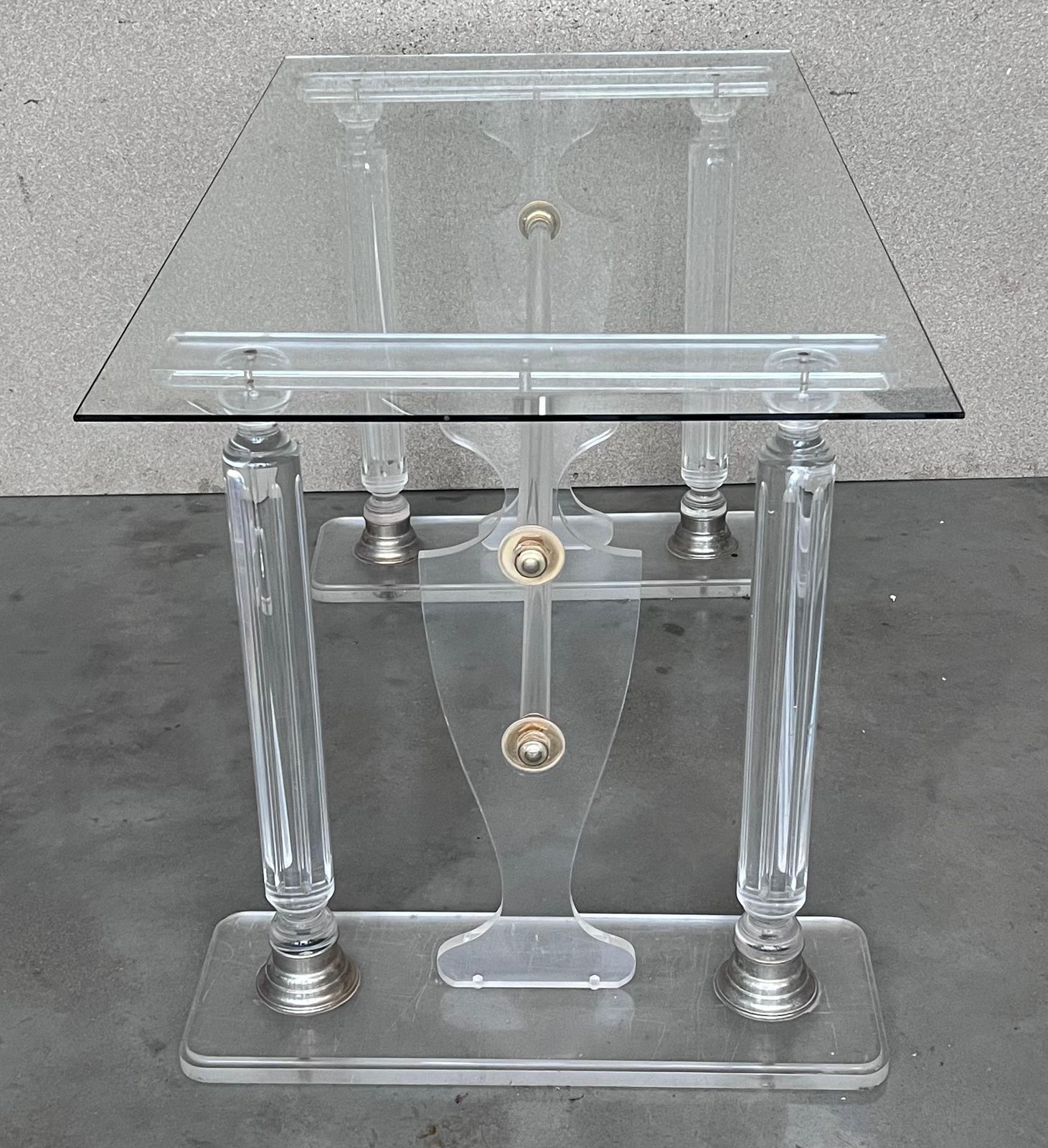 Console ou table à manger en Lucite, dans le style de Karl Springer photo vinterior