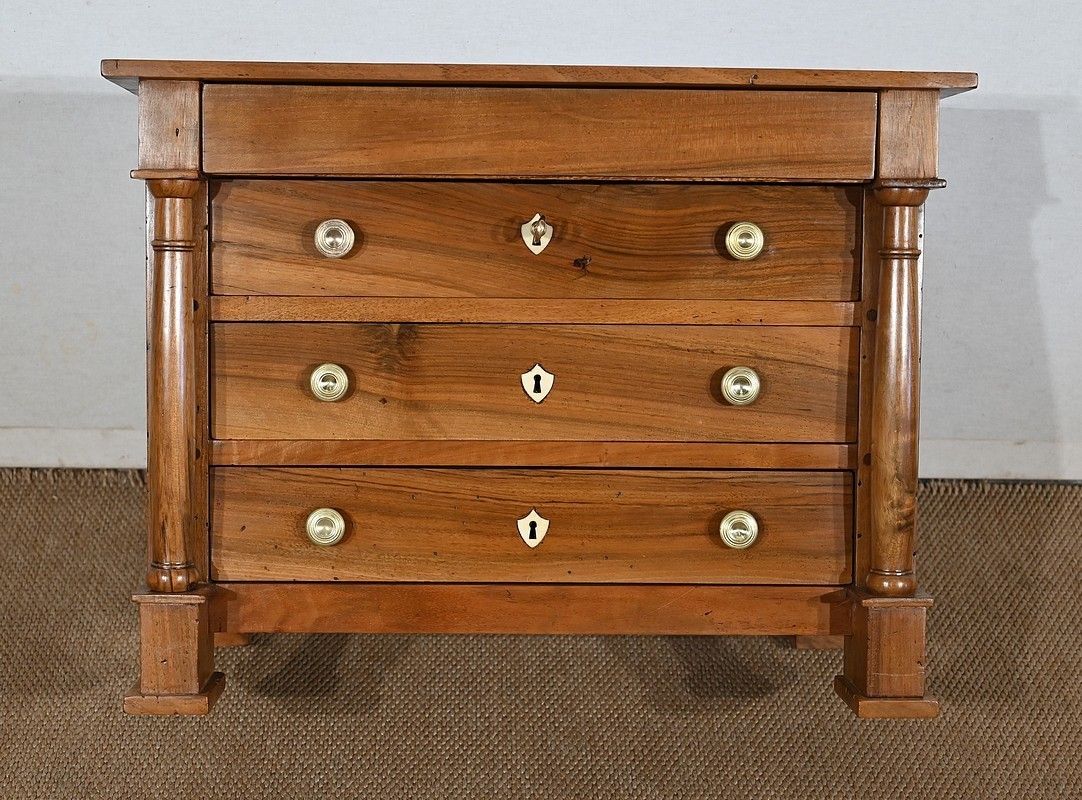 Master's Chest Of Drawers In Solid Walnut, Empire Period, Early 19th Century photo buy