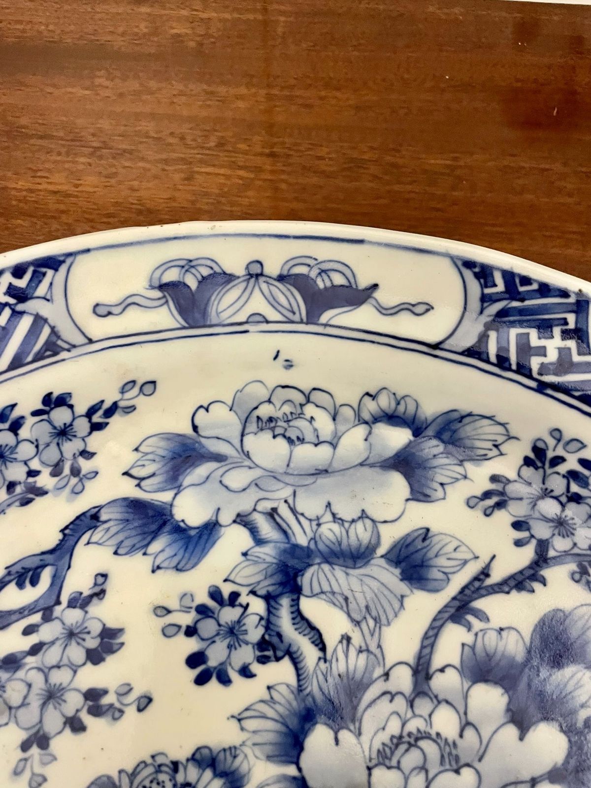 Unusual Antique Quality Japanese Blue And White Imari Dish photo for sale