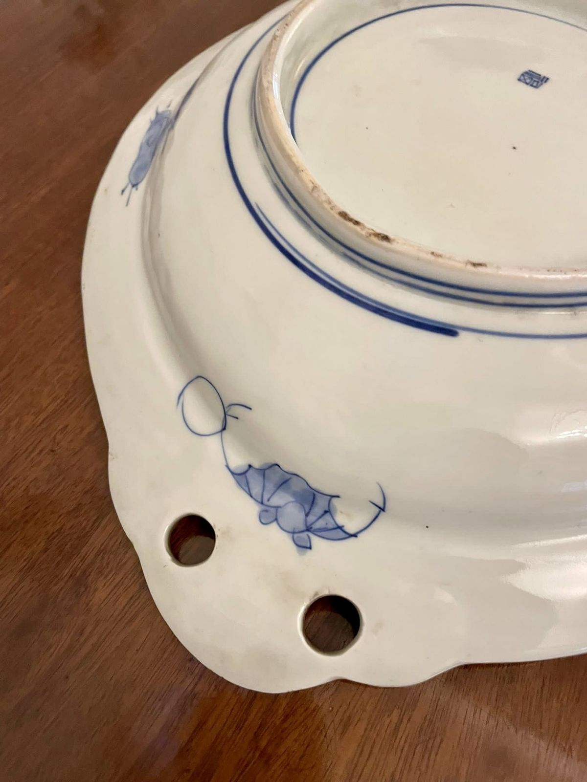 Home Decor Unusual Antique Quality Japanese Blue And White Imari Dish photo
