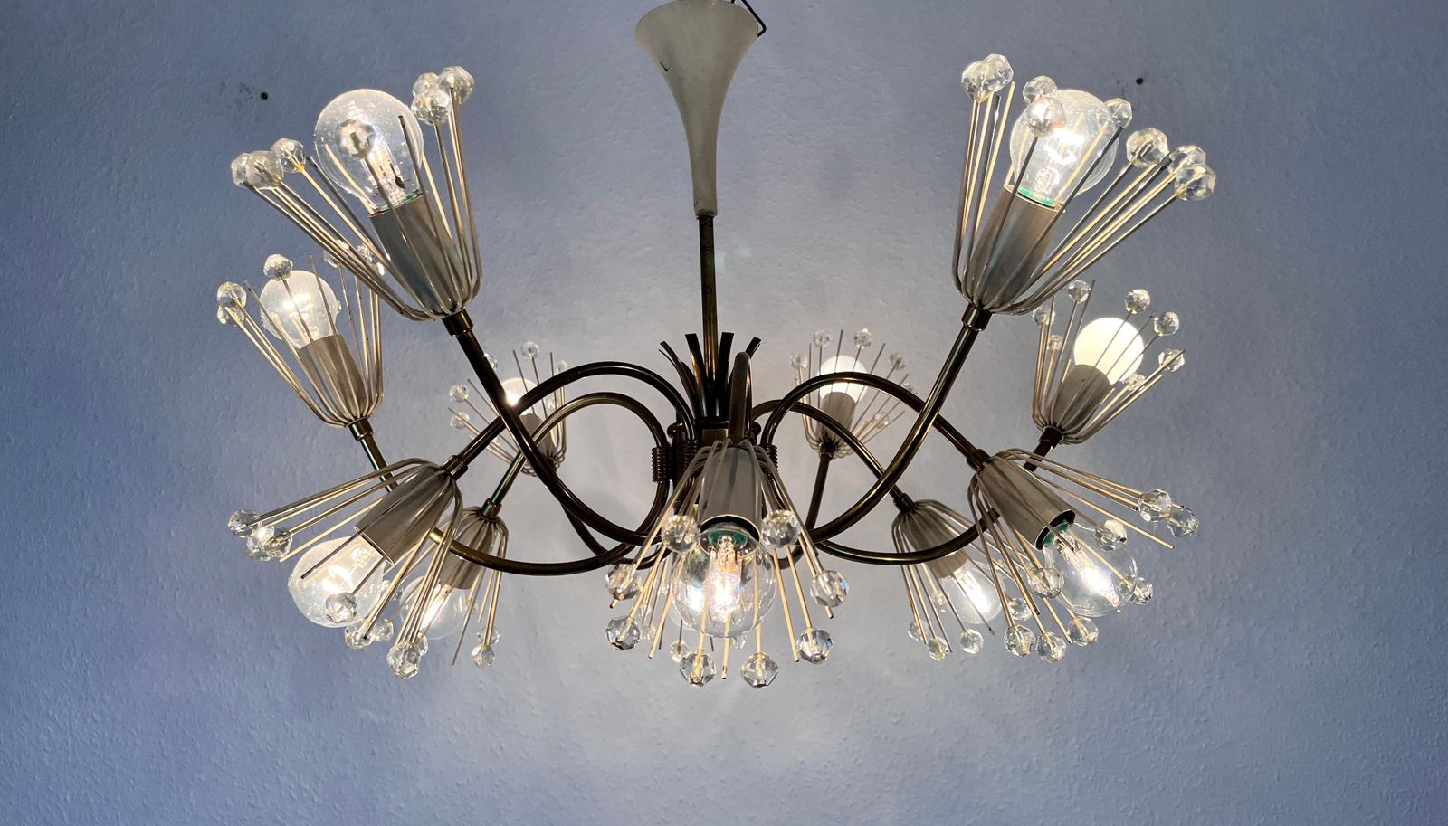 photo buy Glass And Brass Chandelier By Emil Stejnar For Rupert Nikoll, 1960s