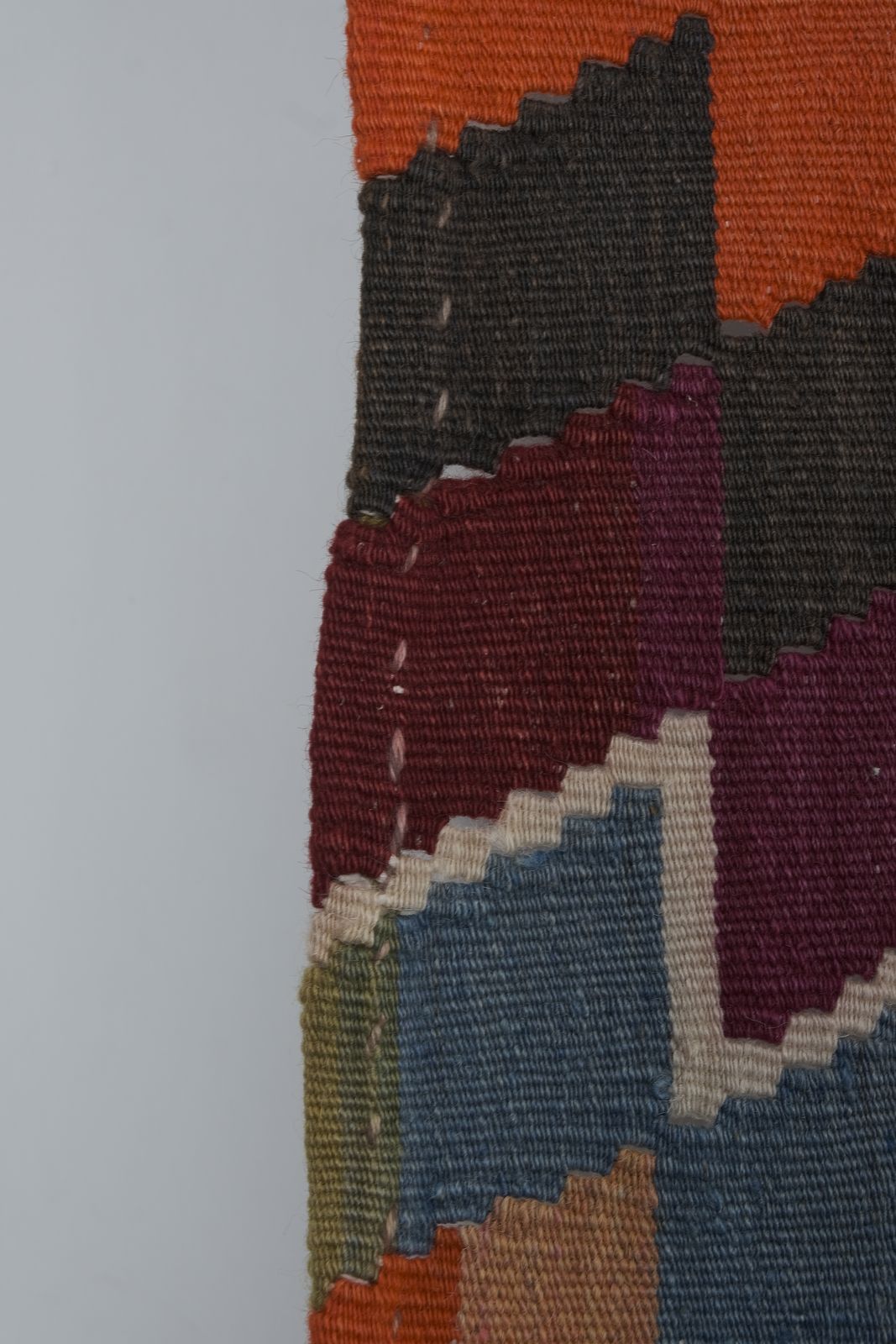Vintage Diamond Turkish Kilim  Organic Wool Kilim Rug photo buy