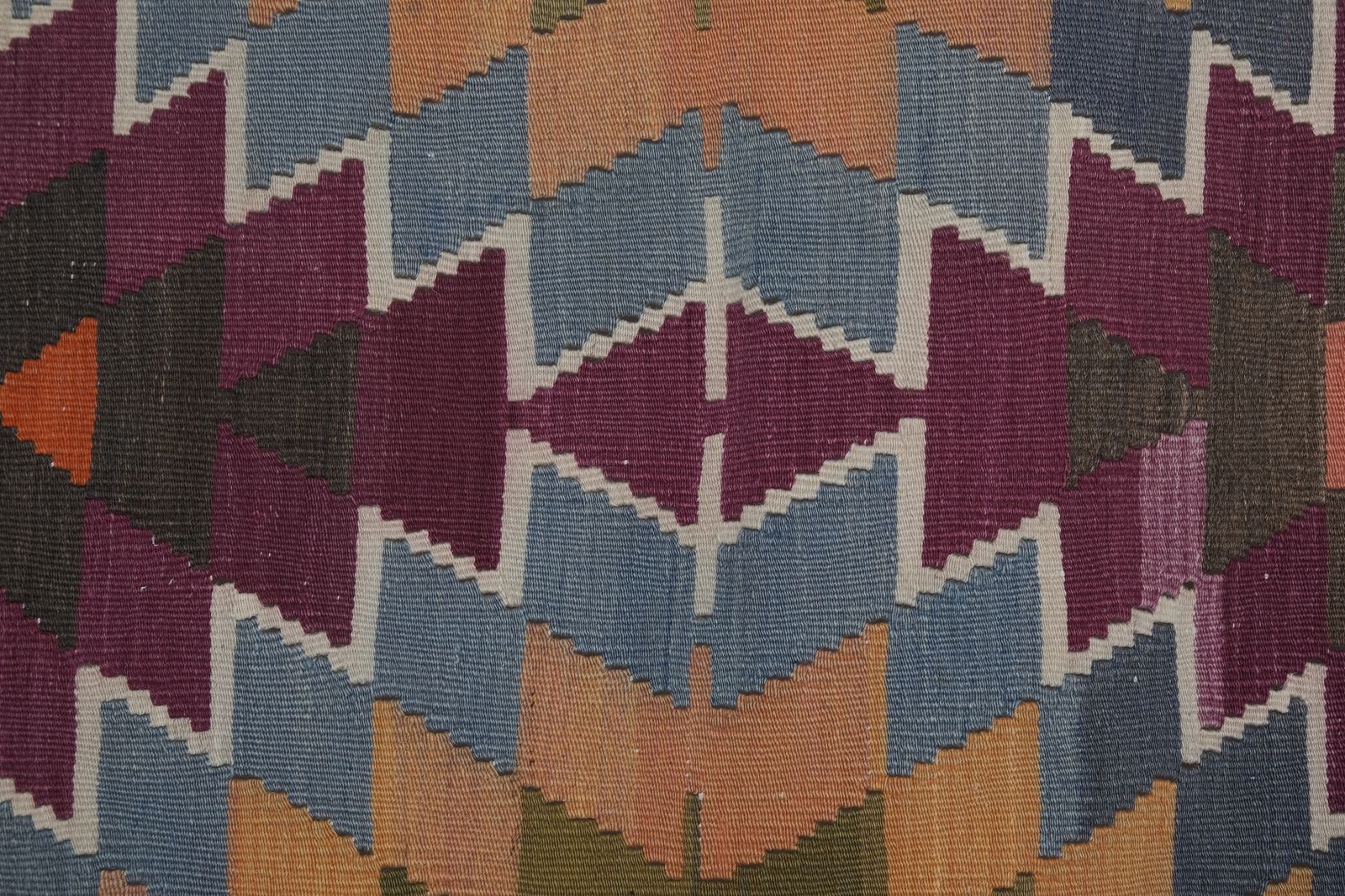 photo for sale Vintage Diamond Turkish Kilim  Organic Wool Kilim Rug