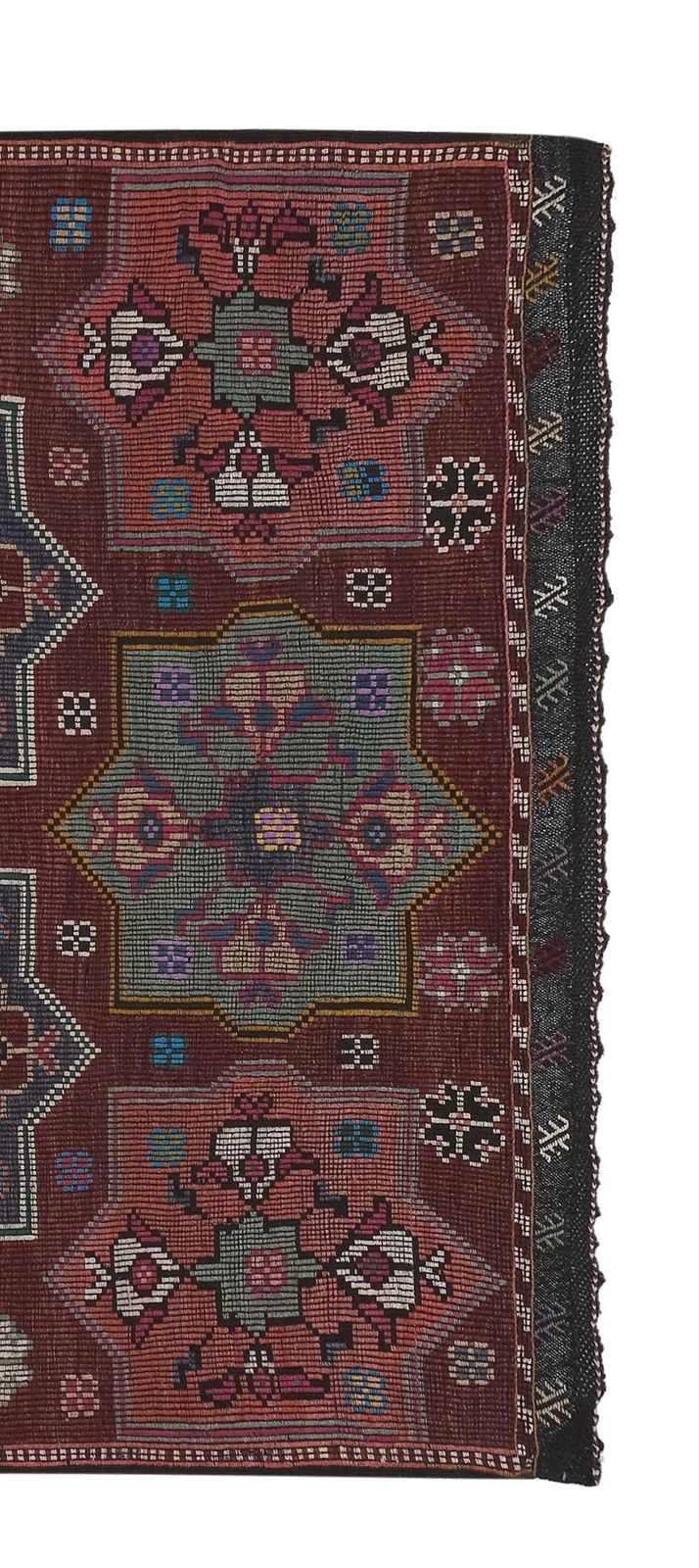 Vintage Turkish Jajim Kilim Rug 6'9'' X 9'6'' photo for sale